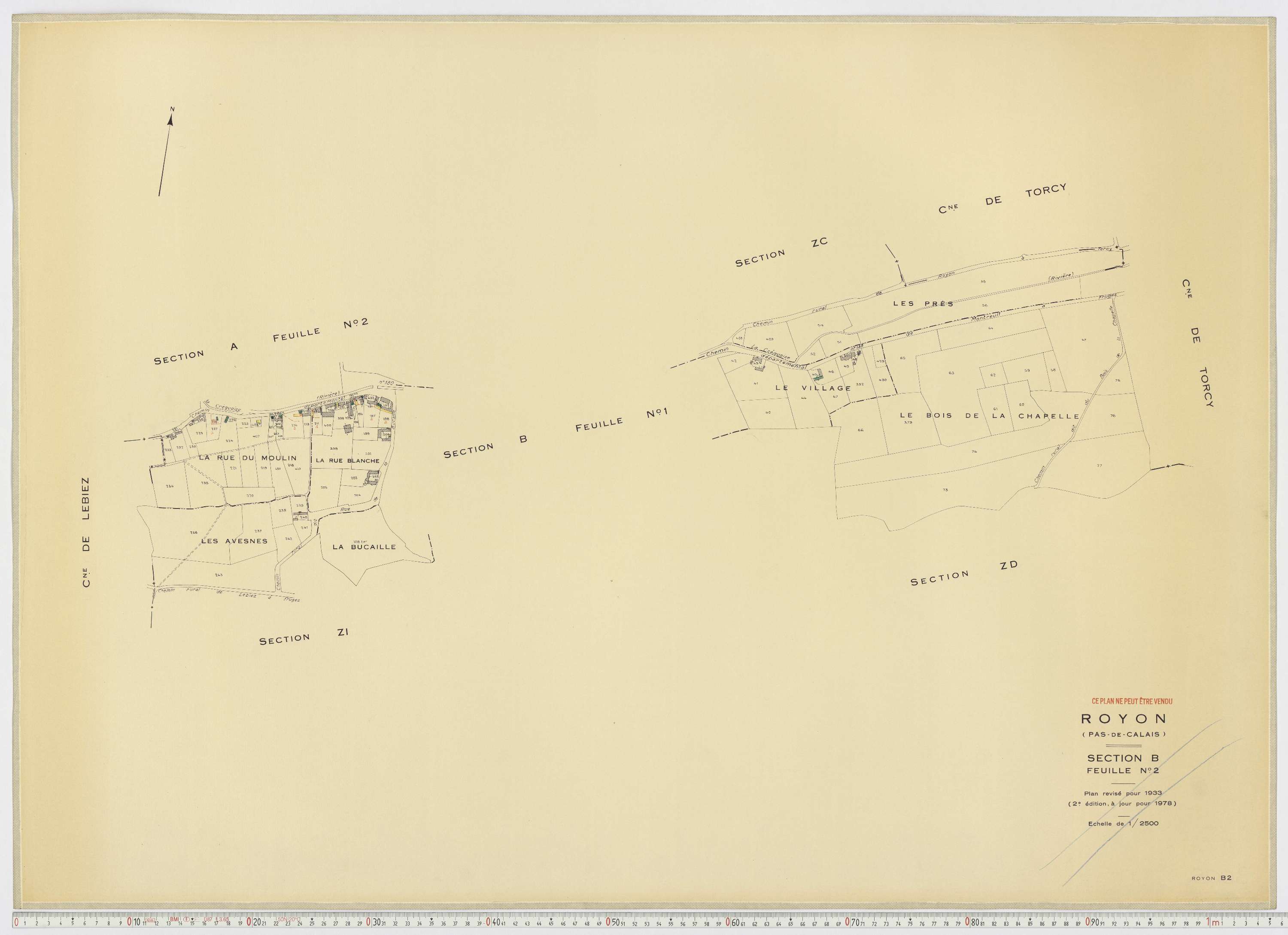 Royon - Section B, feuille 2.