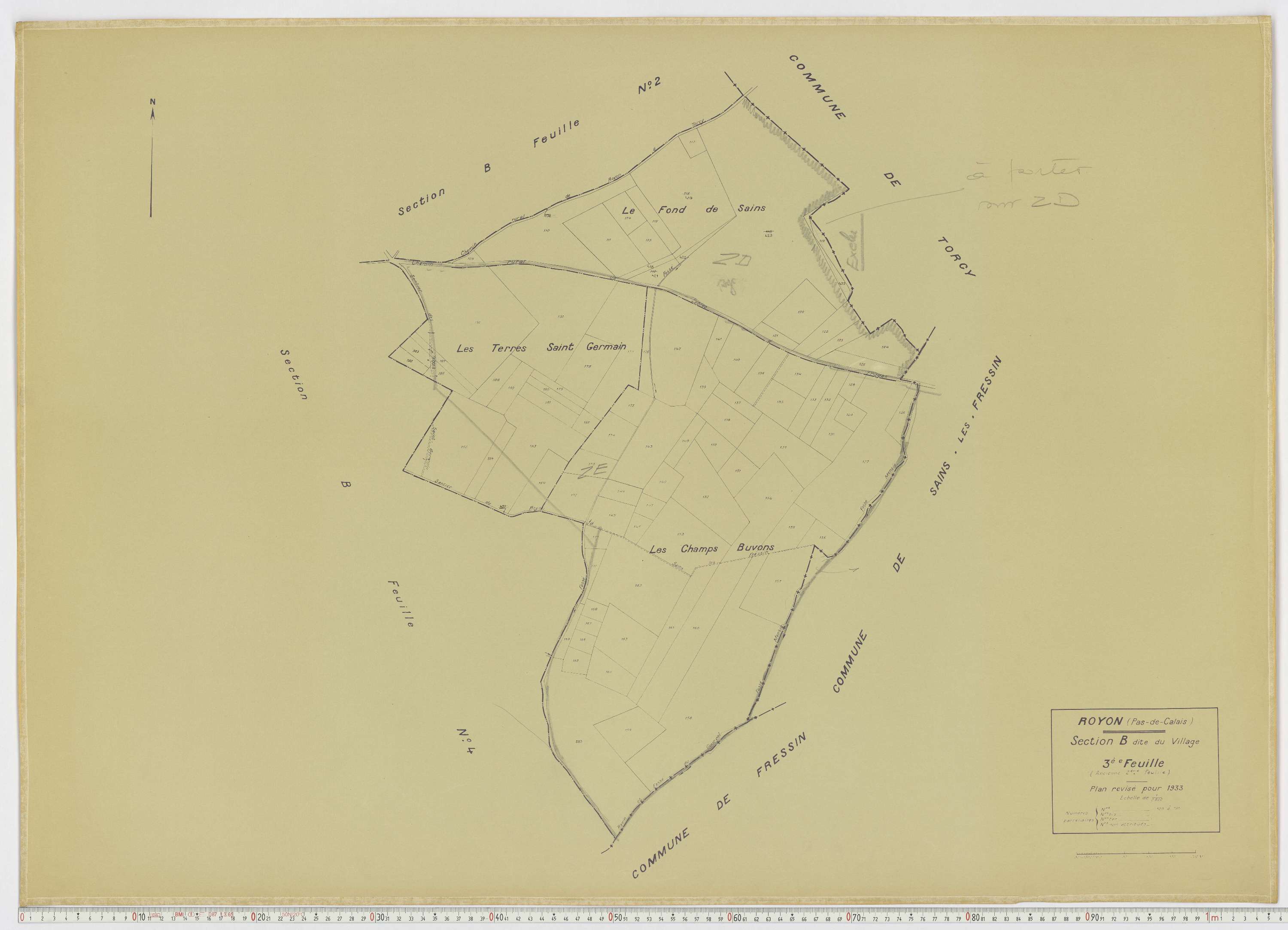 Royon - Section B, feuille 3.
