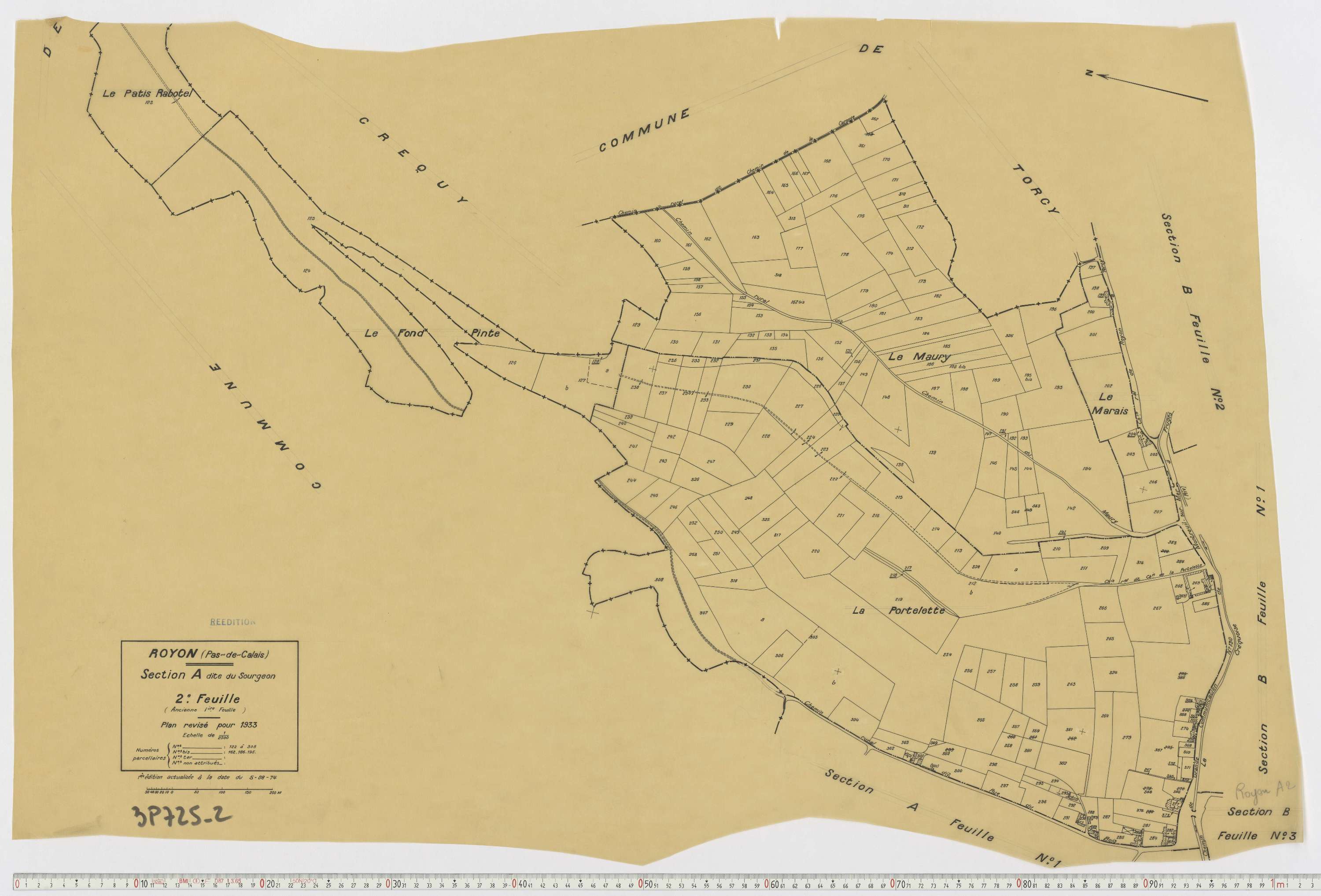 Royon - Section A, feuille 2.