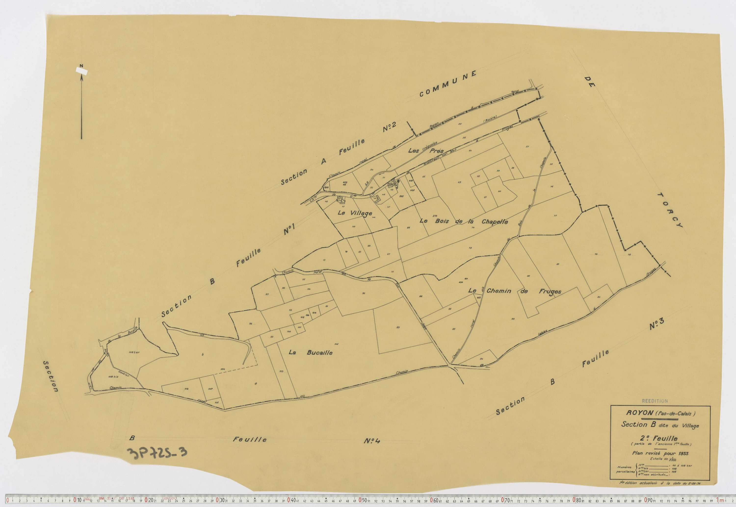 Royon - Section B, feuille 2.