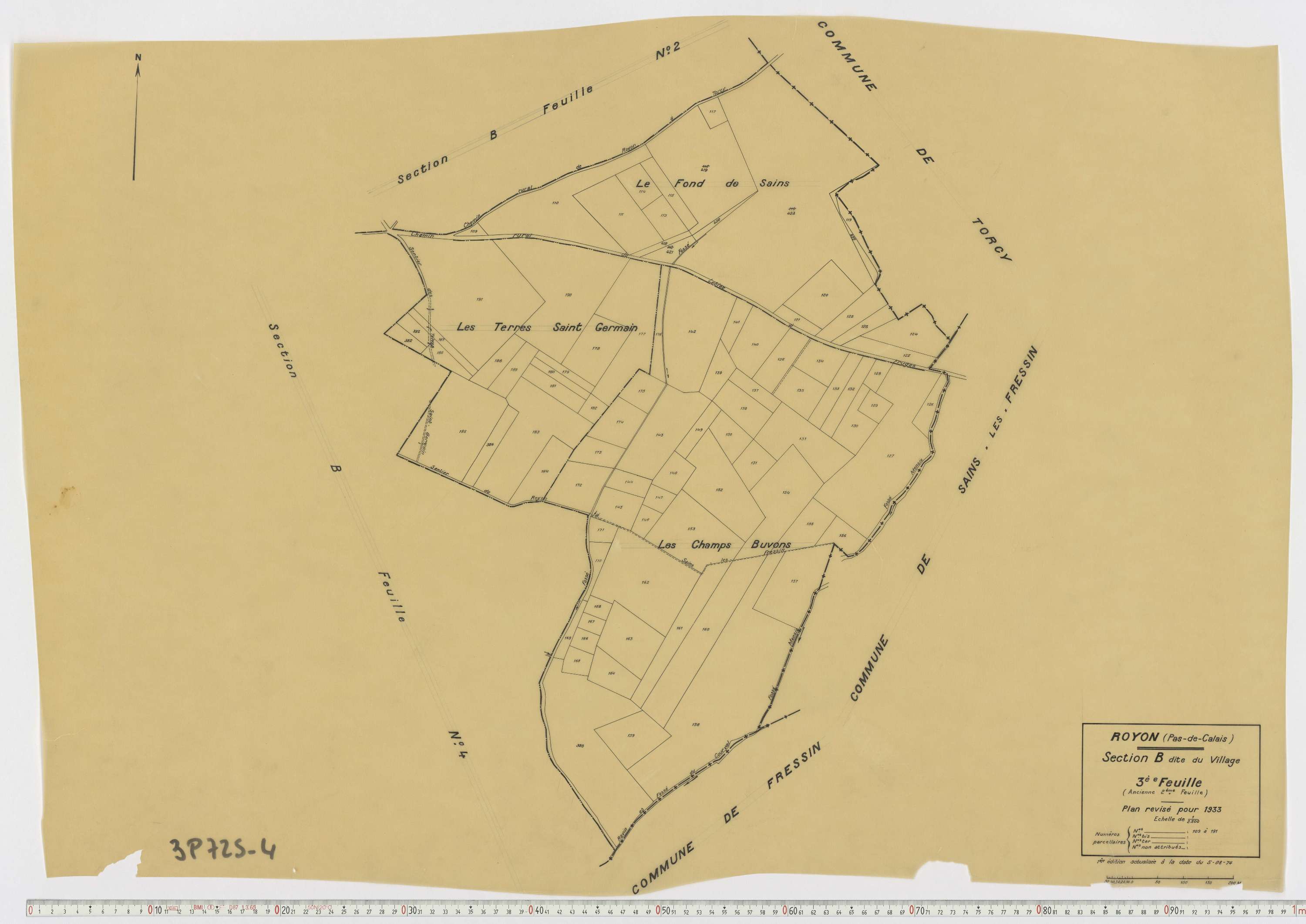 Royon - Section B, feuille 3.
