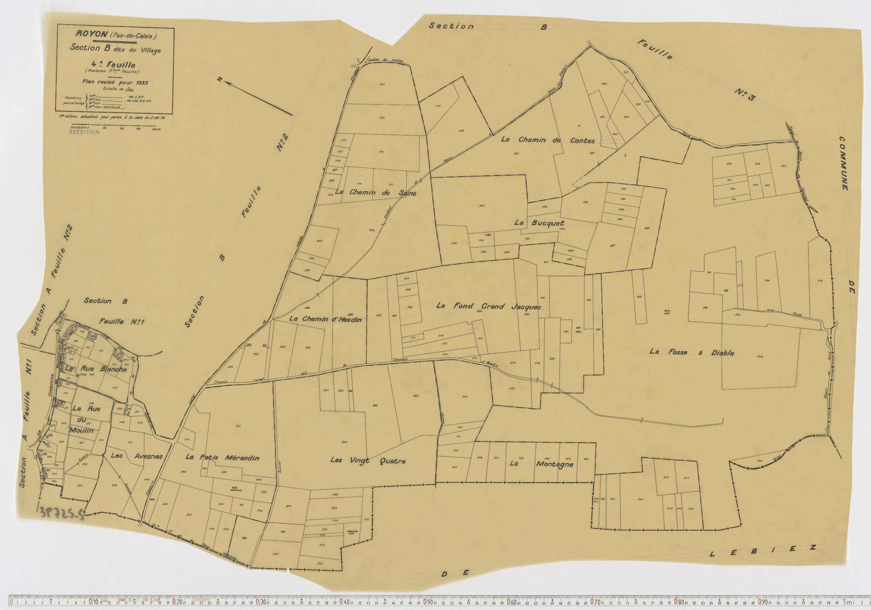 Royon - Section B, feuille 4.