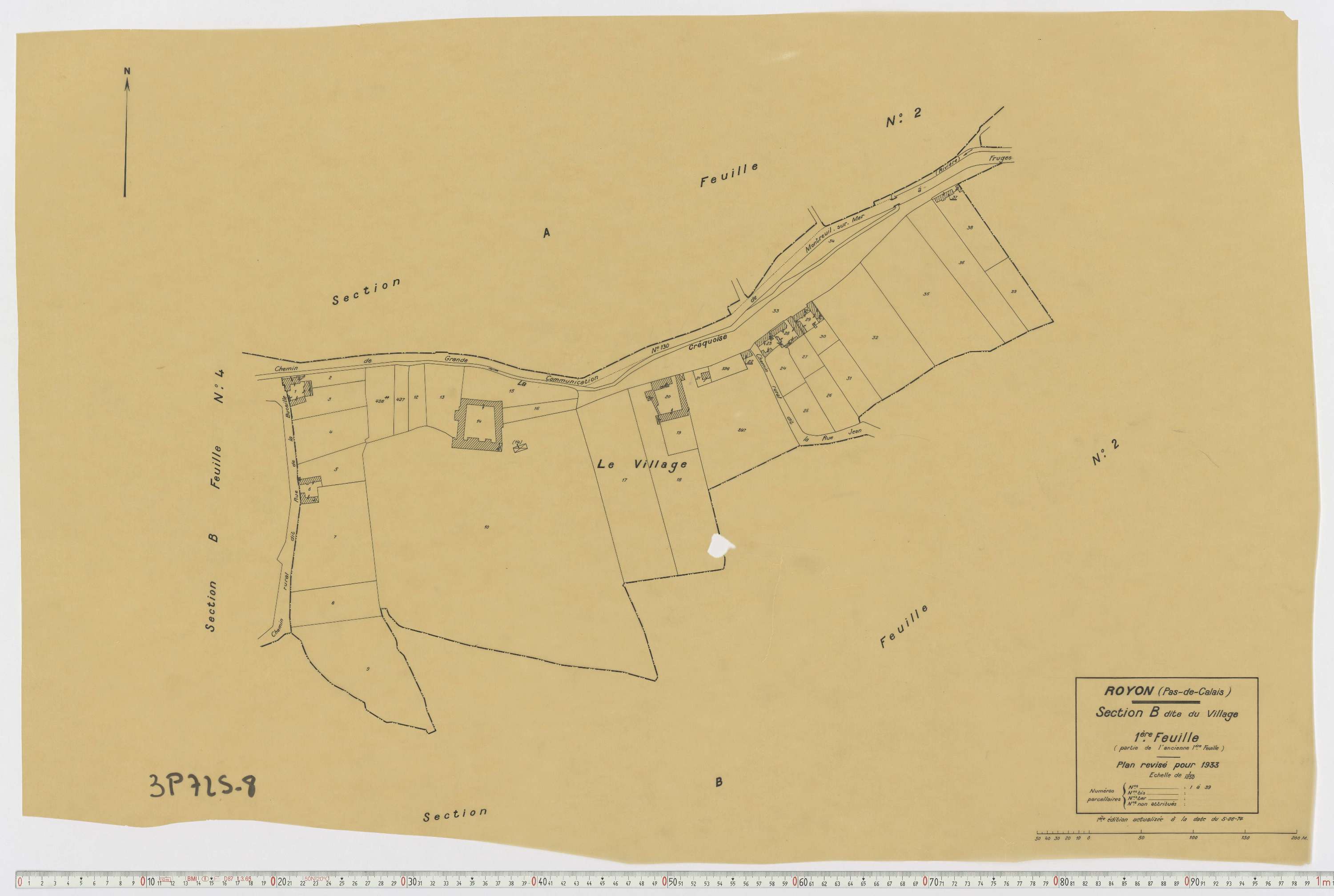 Royon - Section B, feuille 1.