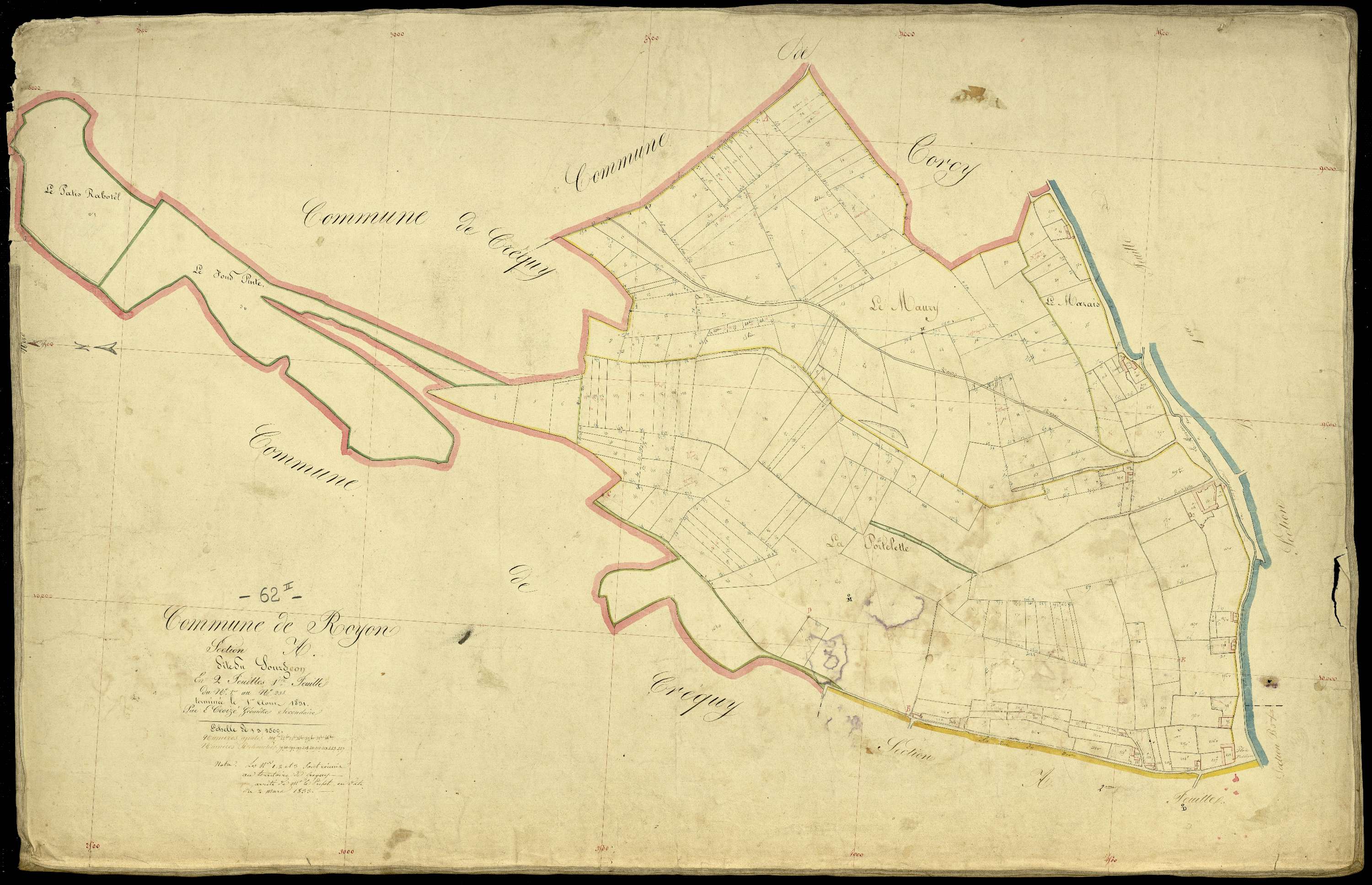 Royon - Section A, 1re feuille