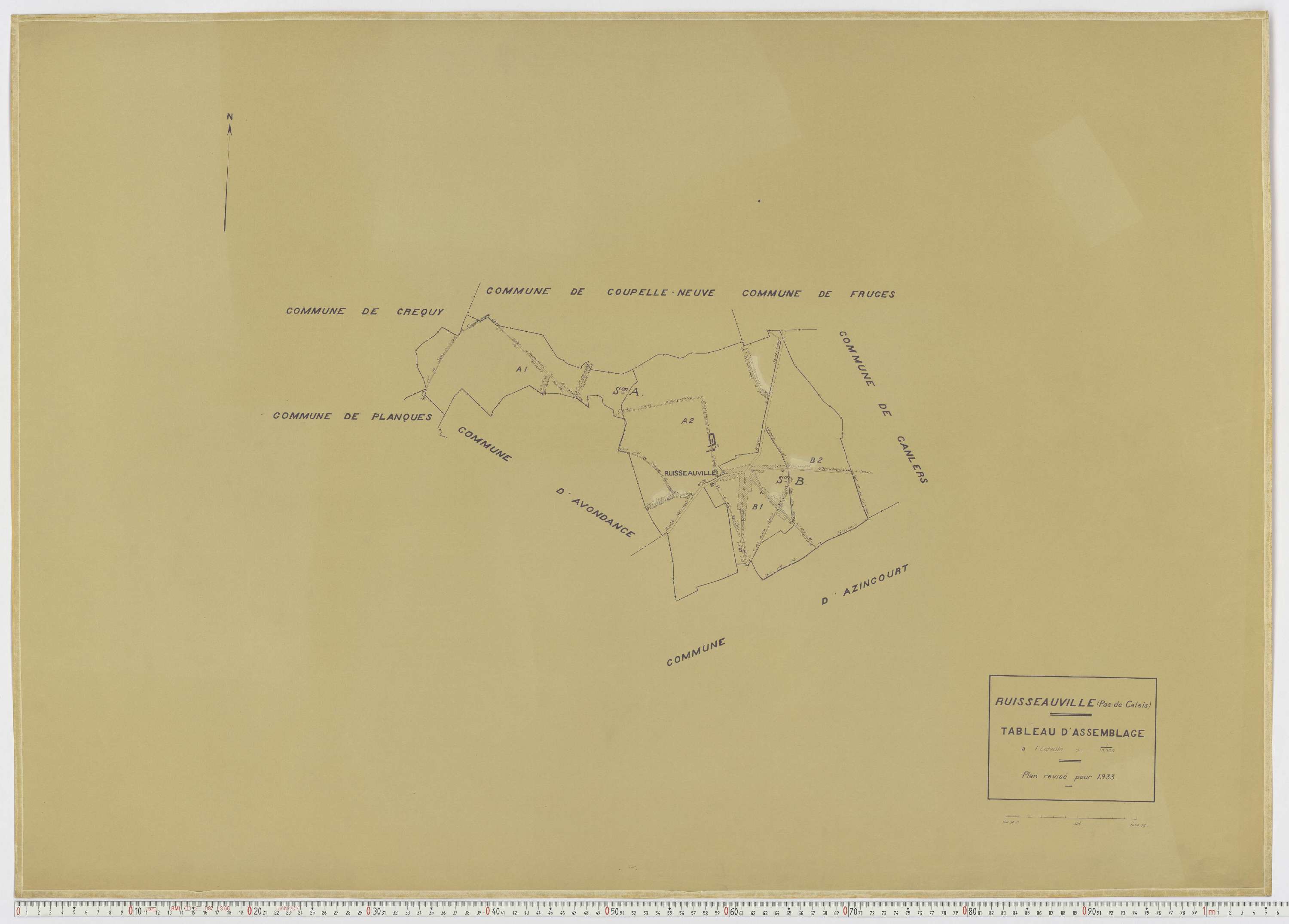 Ruisseauville - Tableau d'assemblage.