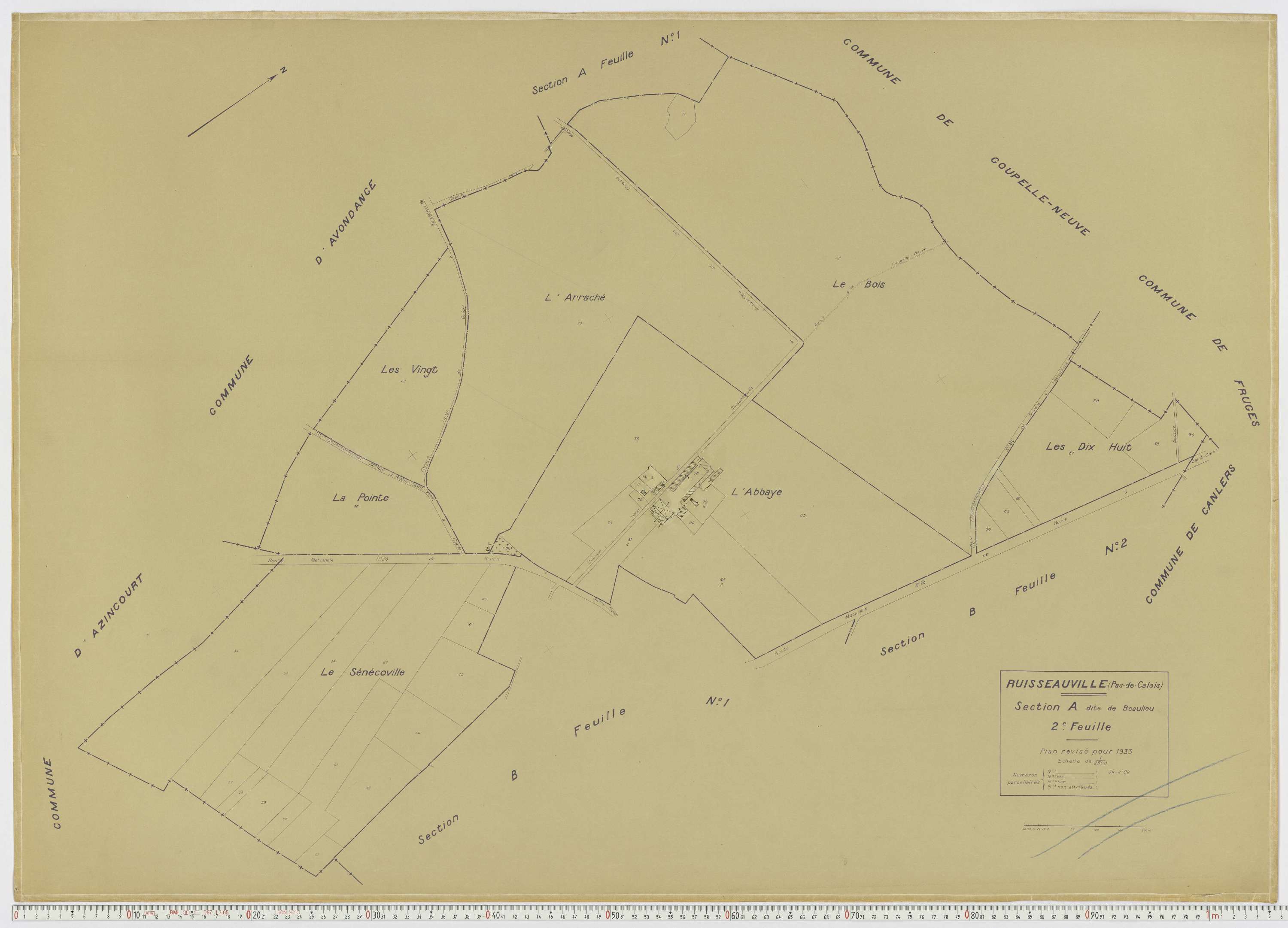 Ruisseauville - Section A, feuille 2.