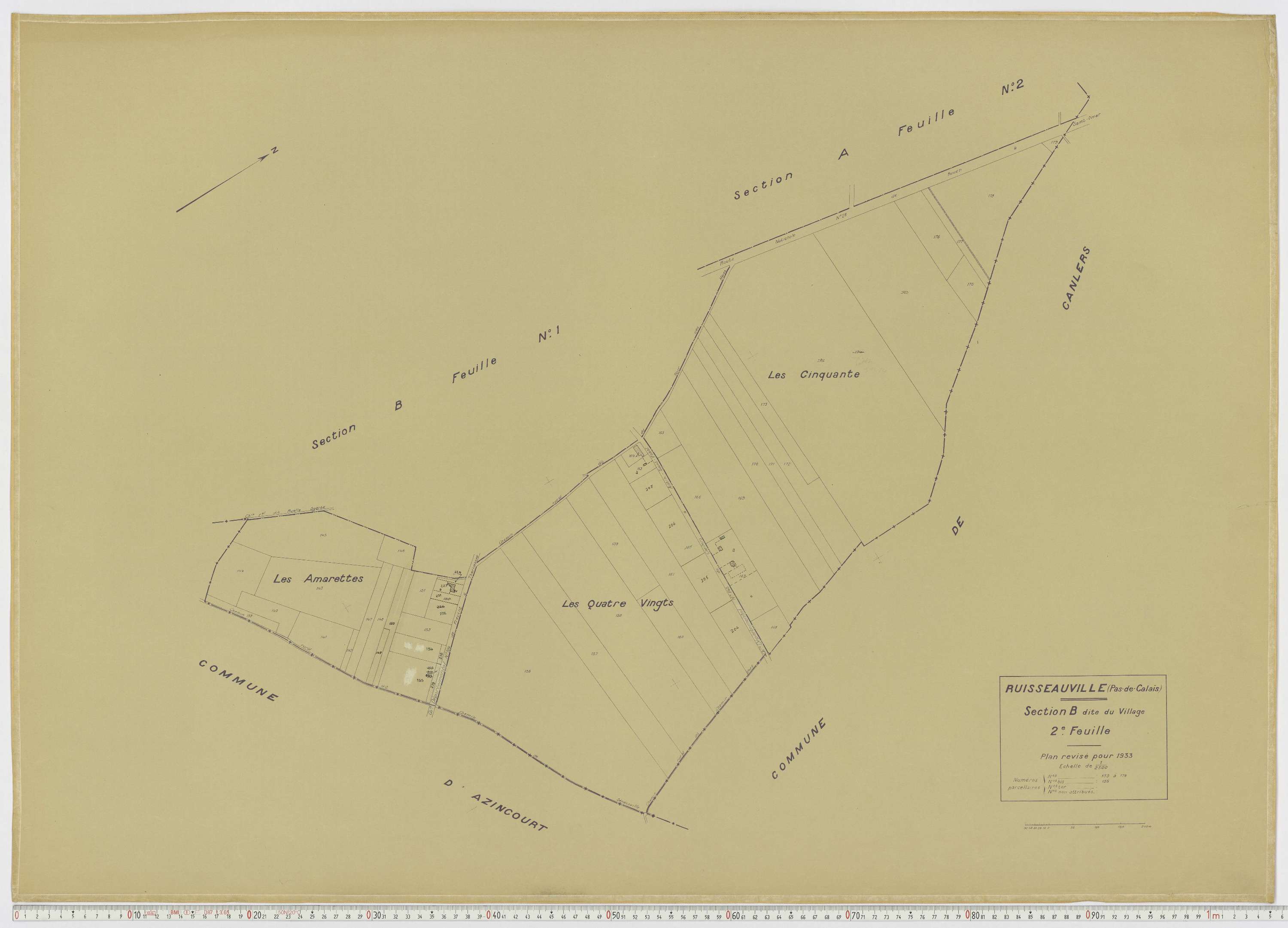 Ruisseauville - Section B, feuille 2.
