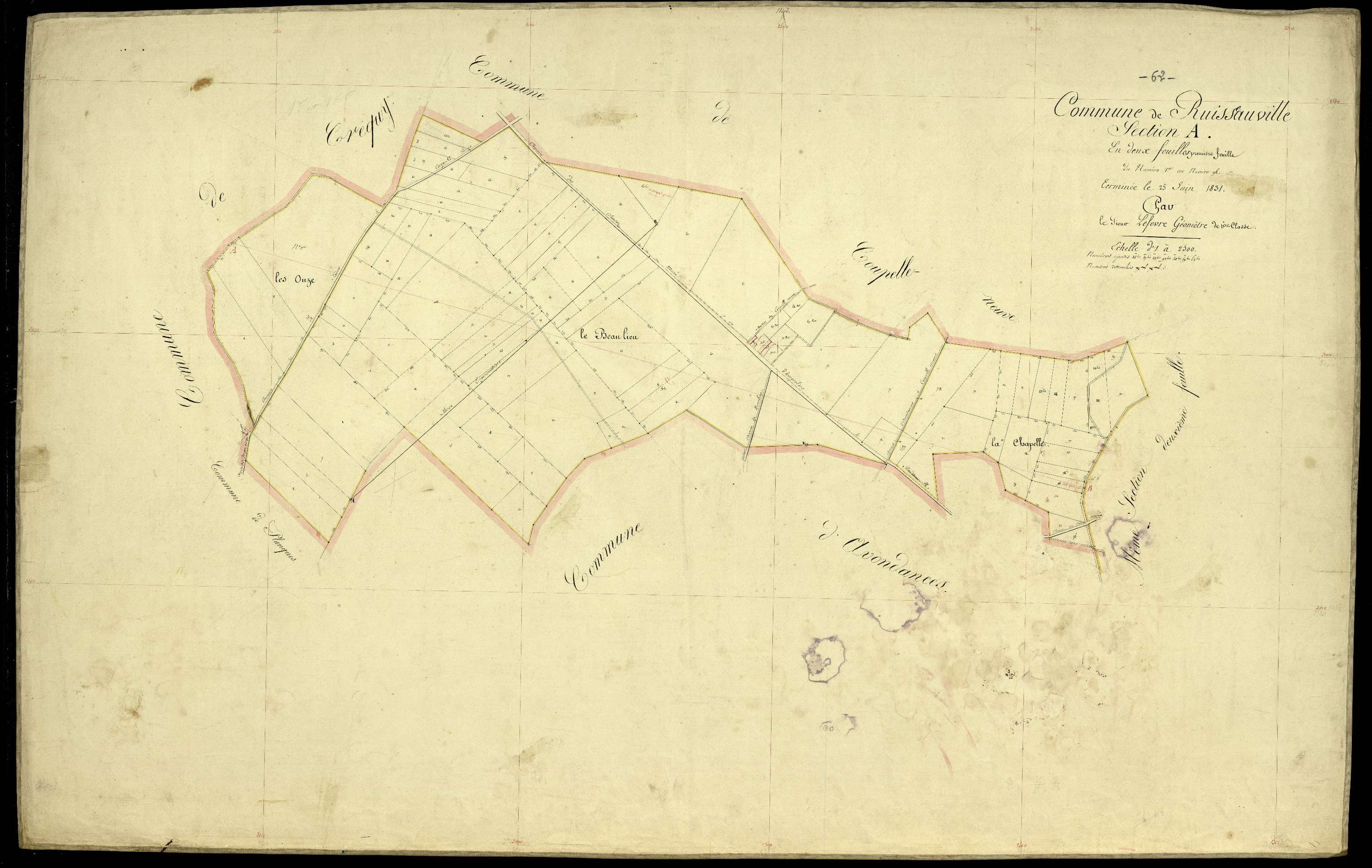 Ruisseauville - Section A, 1re feuille