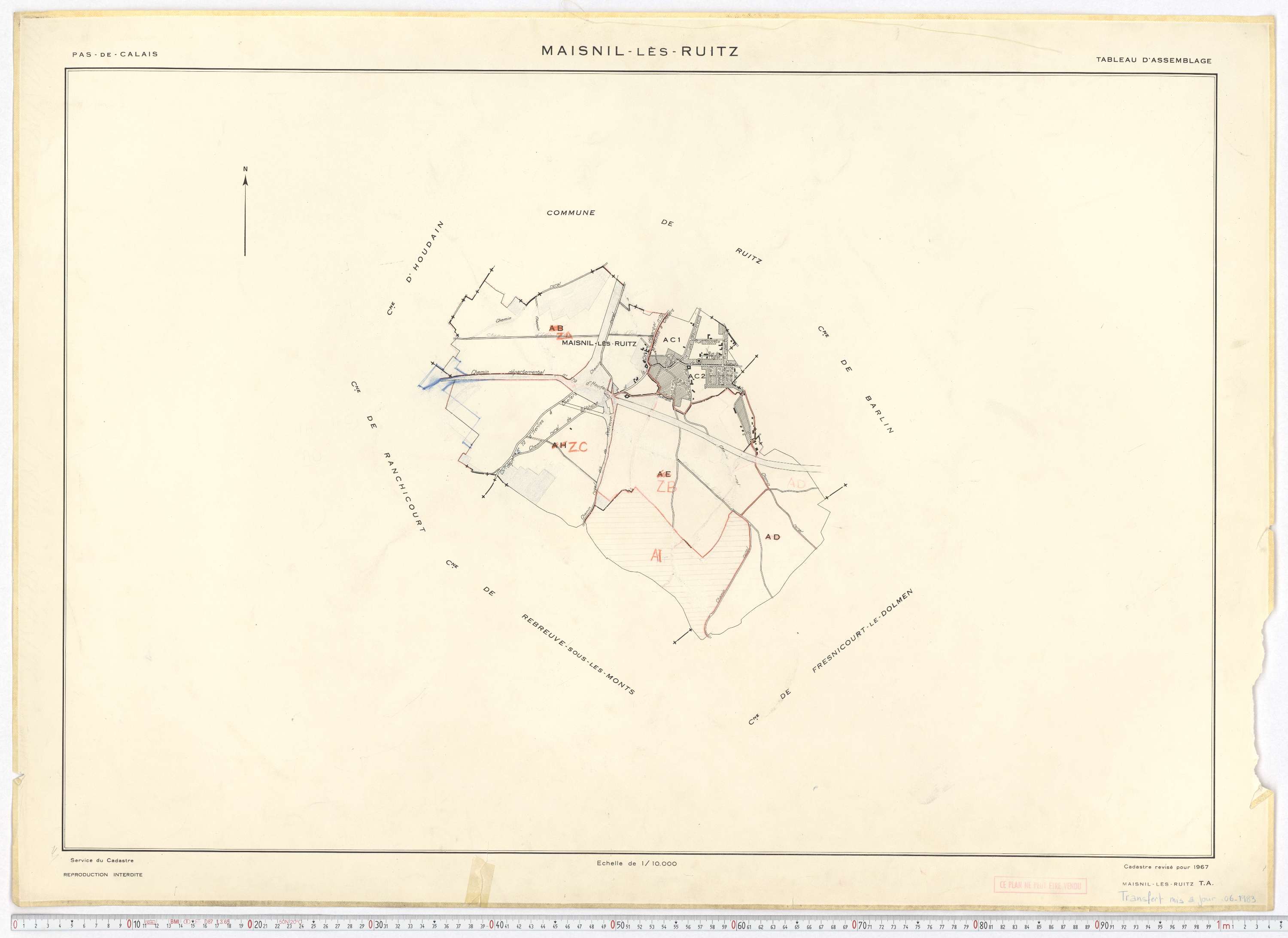 Ruitz - Tableau d'assemblage.