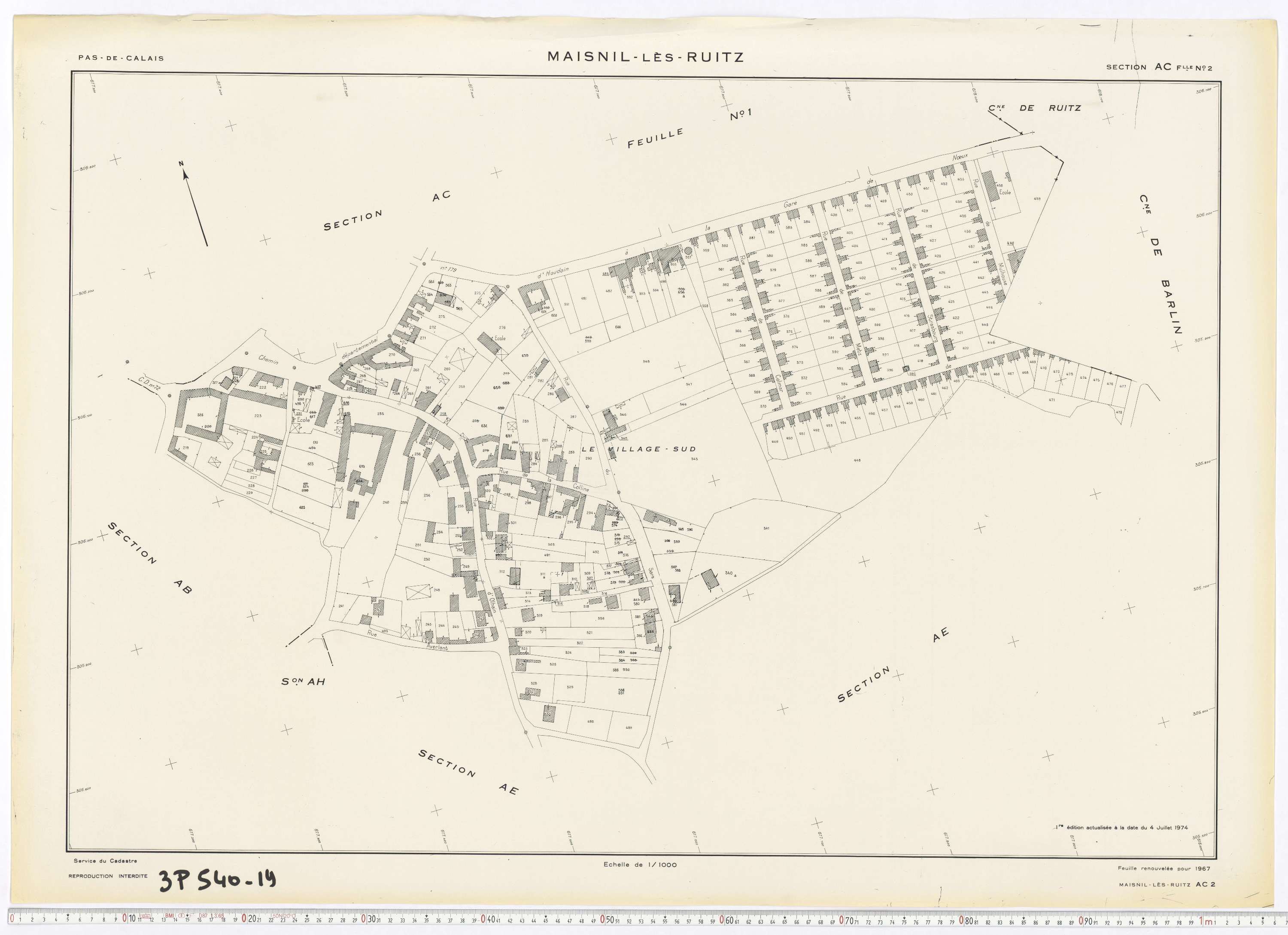 Ruitz - Section AC, feuille 2.