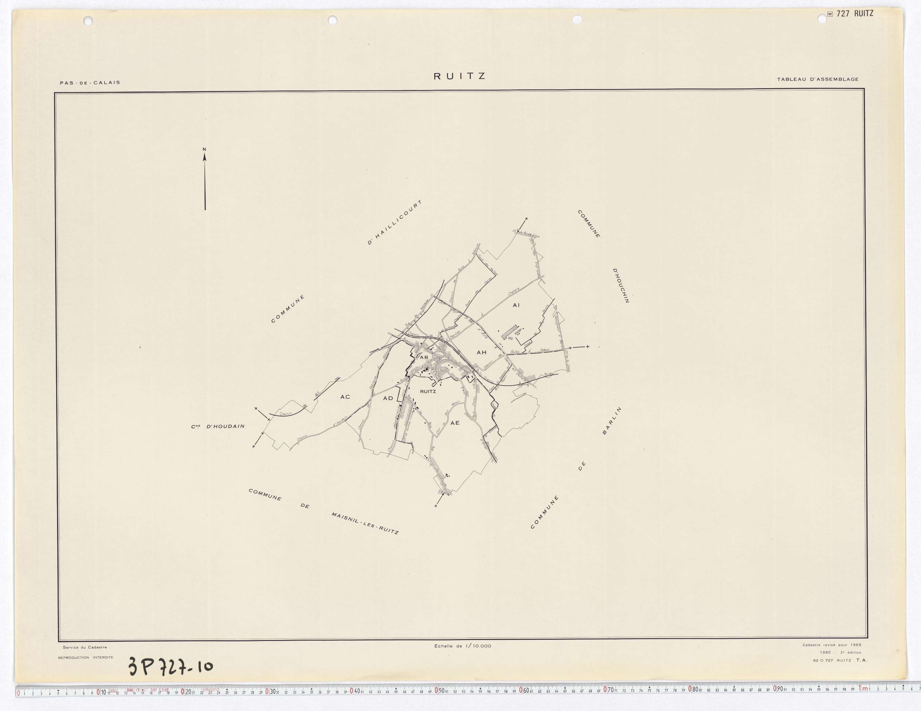 Ruitz - Tableau d'assemblage.