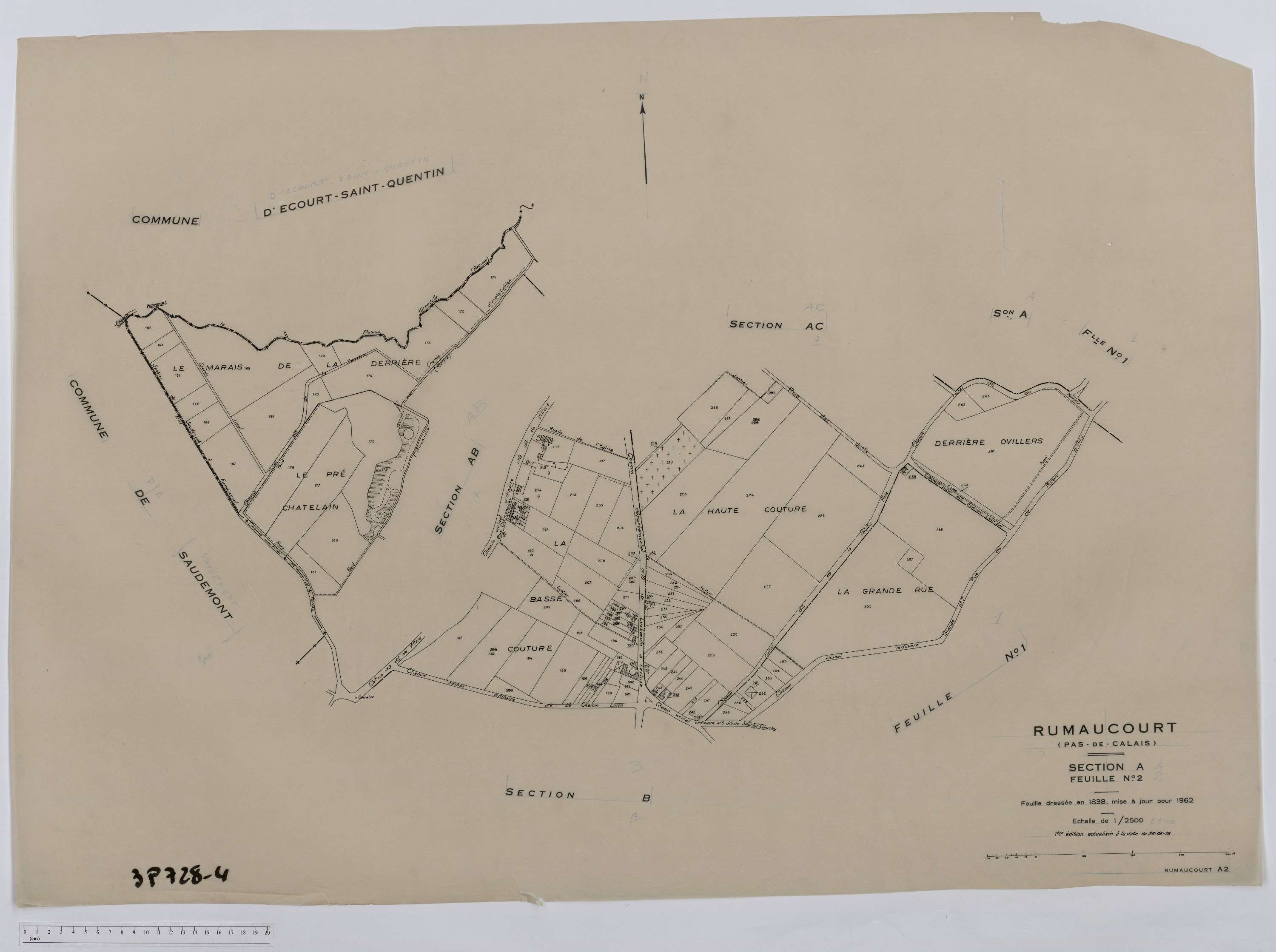 Rumaucourt - Section A, feuille 2.