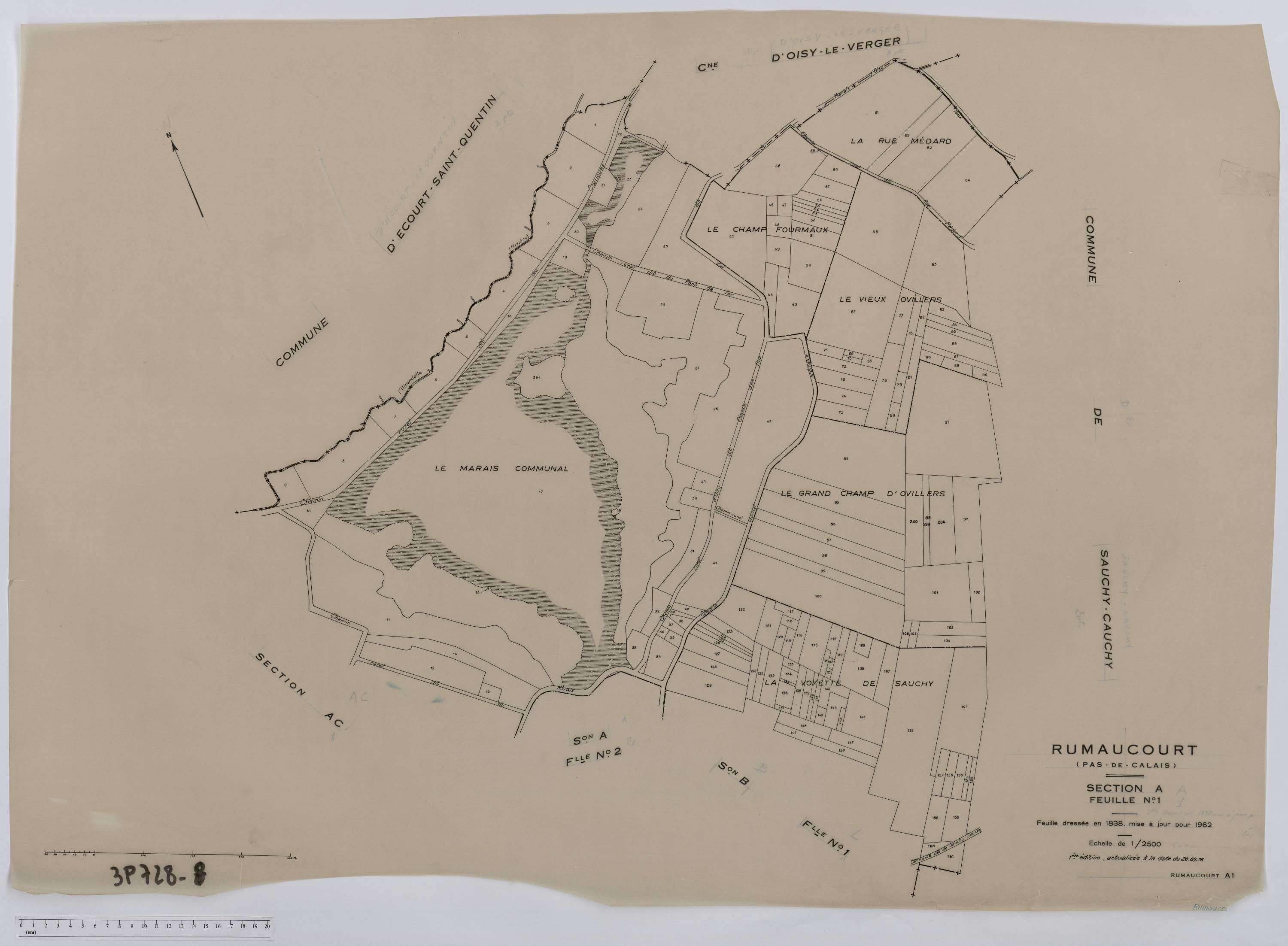 Rumaucourt - Section A, feuille 1.