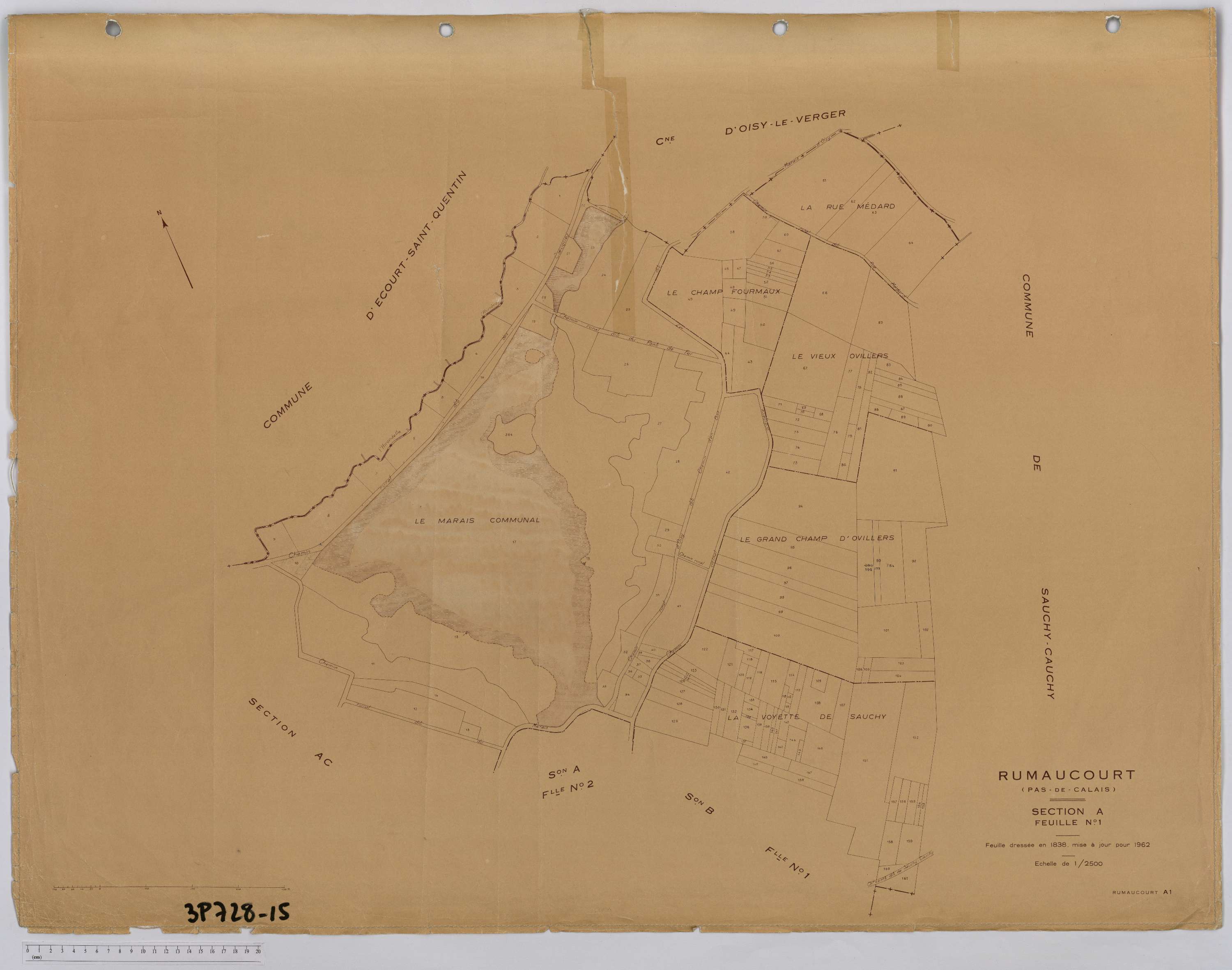 Rumaucourt - Section A, feuille 1.