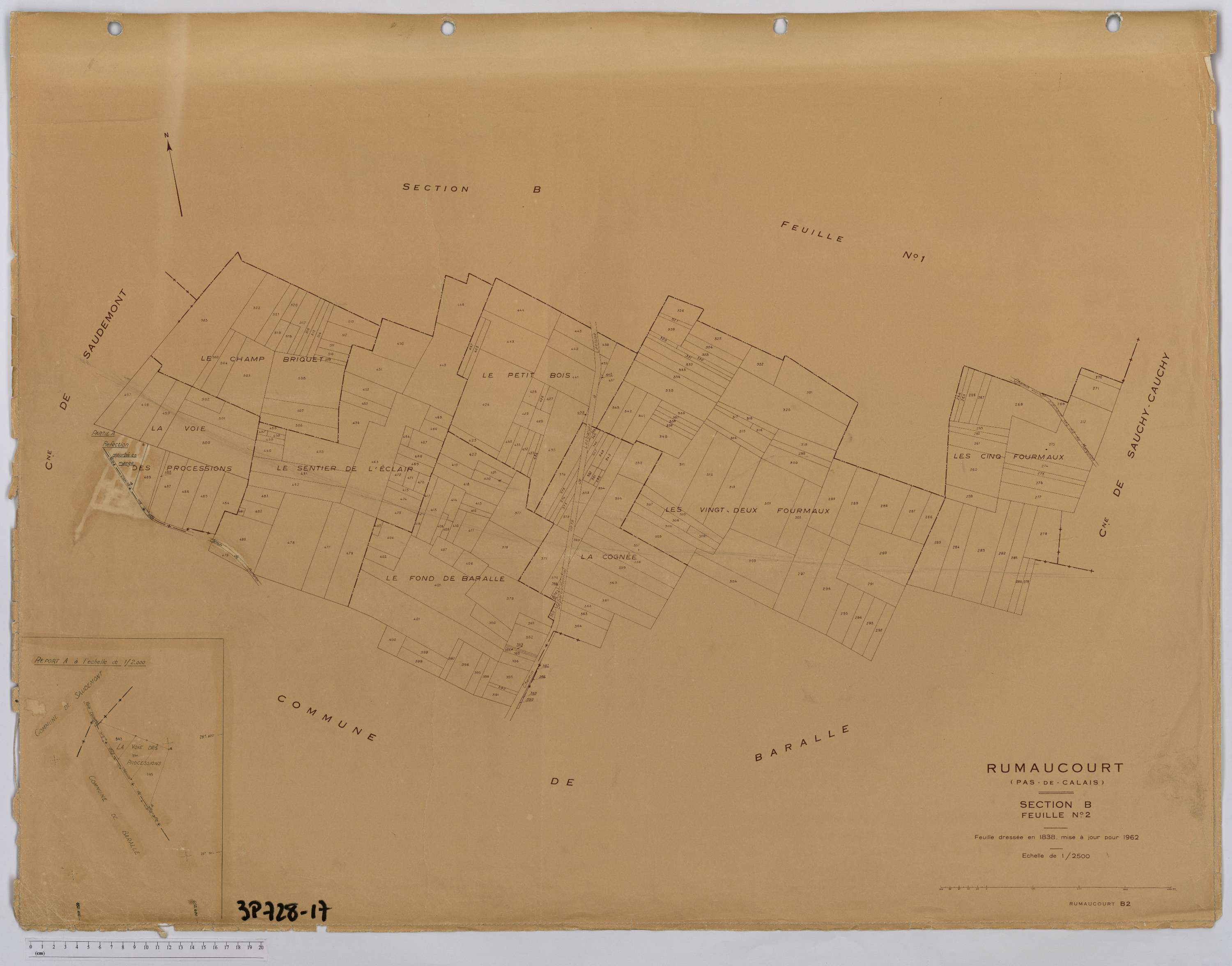 Rumaucourt - Section B, feuille 2.