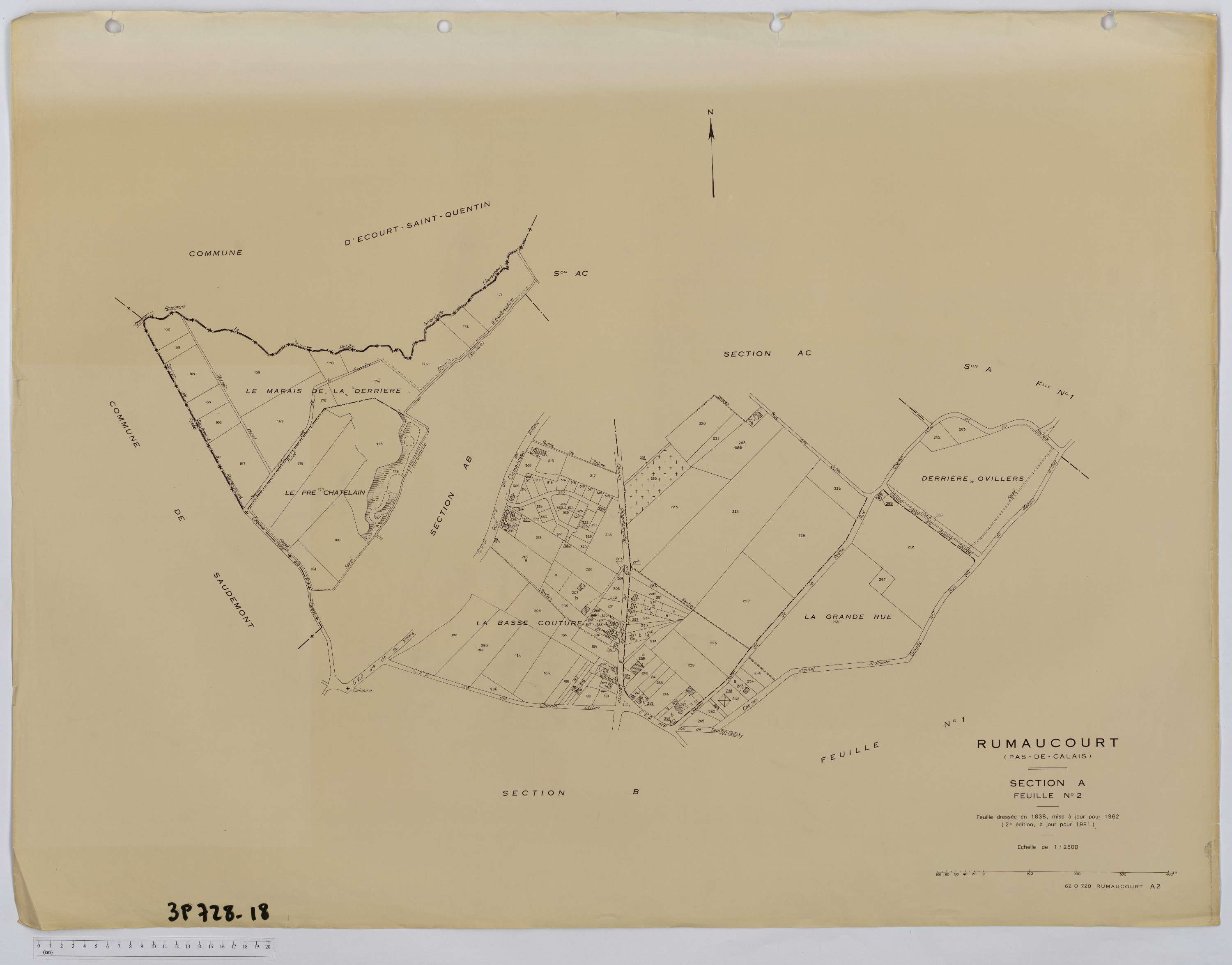 Rumaucourt - Section A, feuille 2.