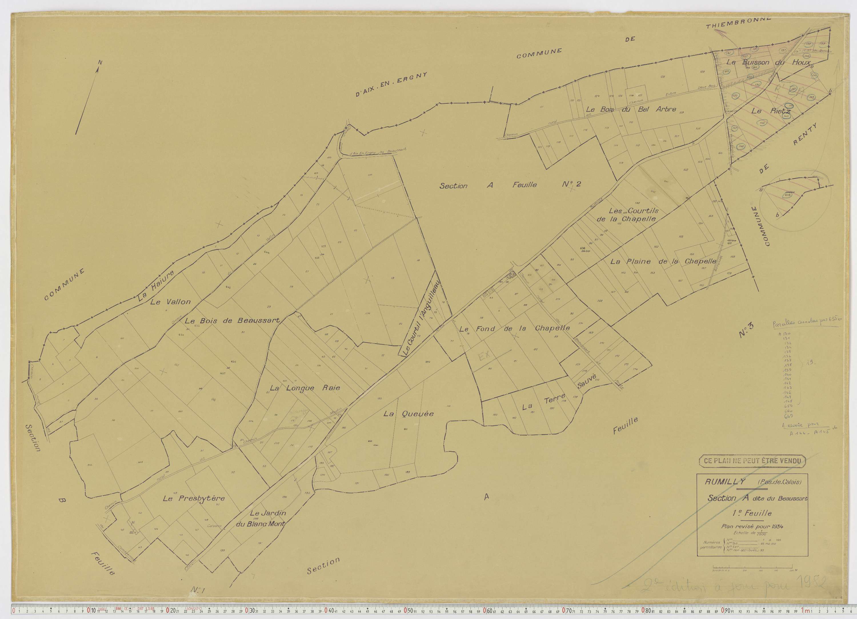 Rumilly - Section A, feuille 1.