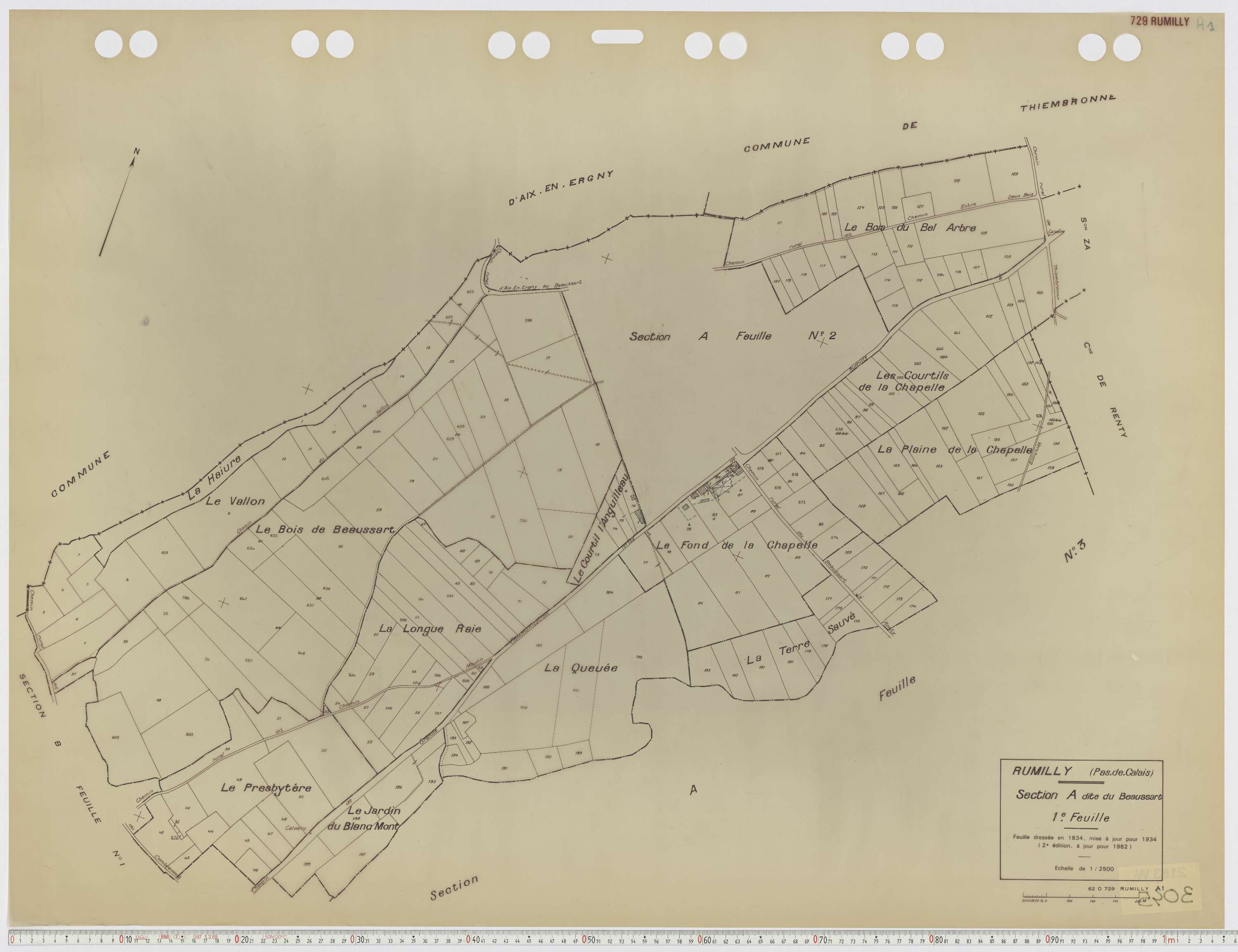 Rumilly - Section A, feuille 1.