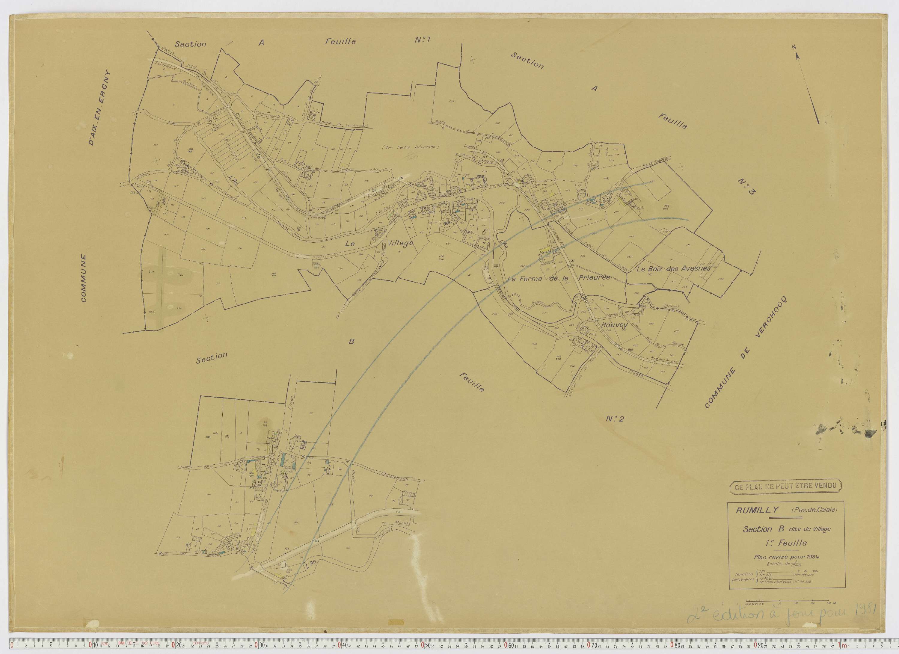 Rumilly - Section B, feuille 1.