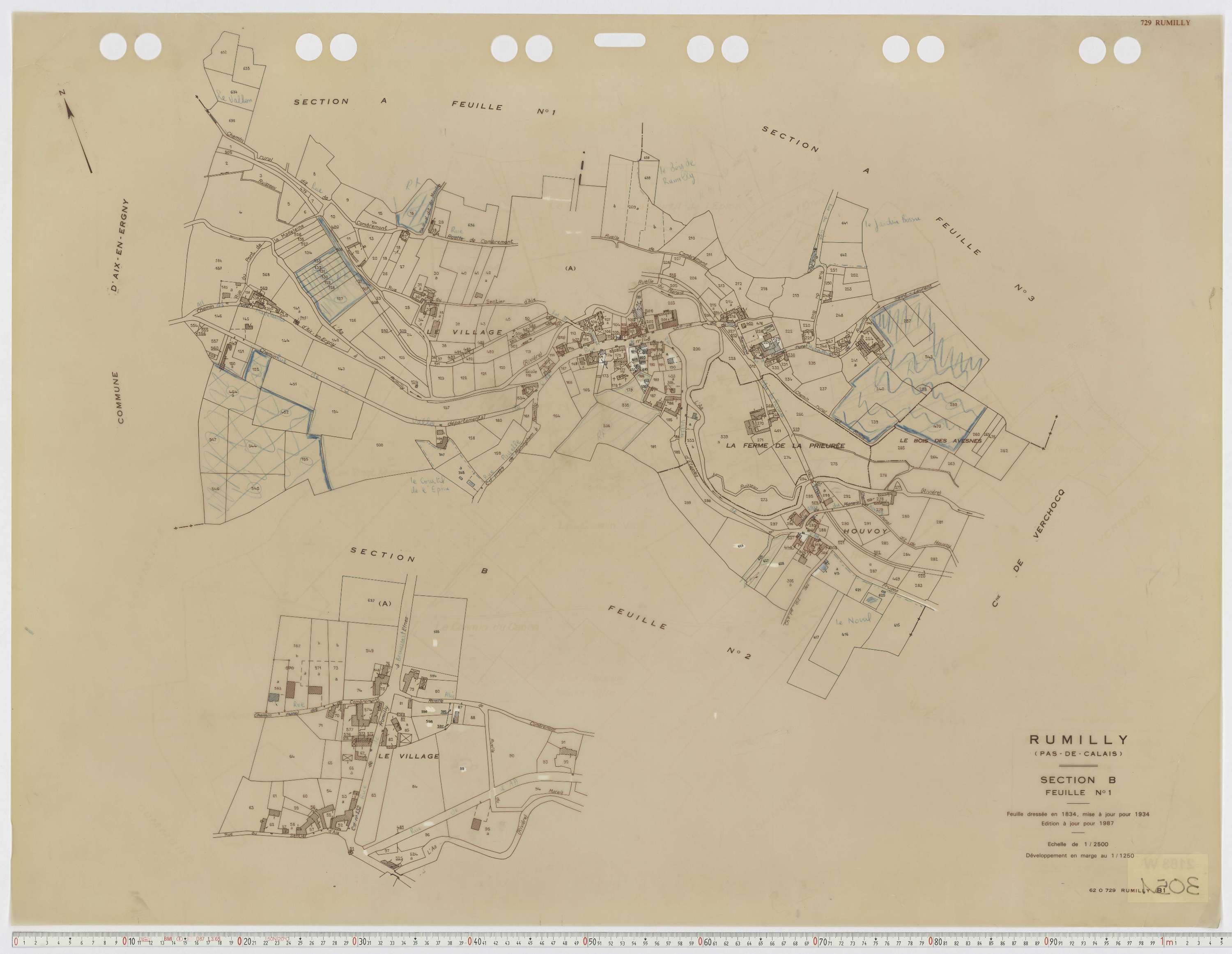 Rumilly - Section B, feuille 1.