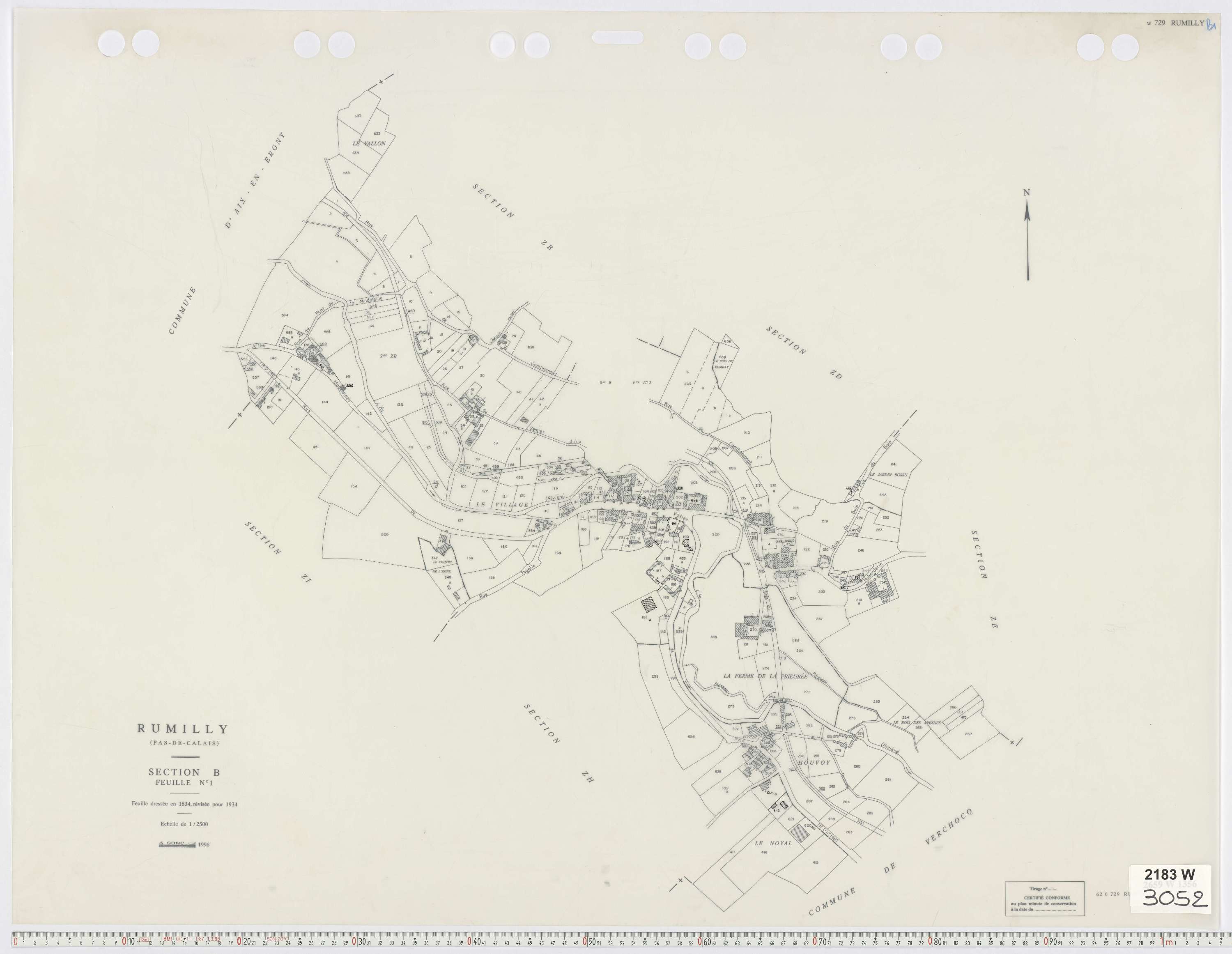 Rumilly - Section B, feuille 1.