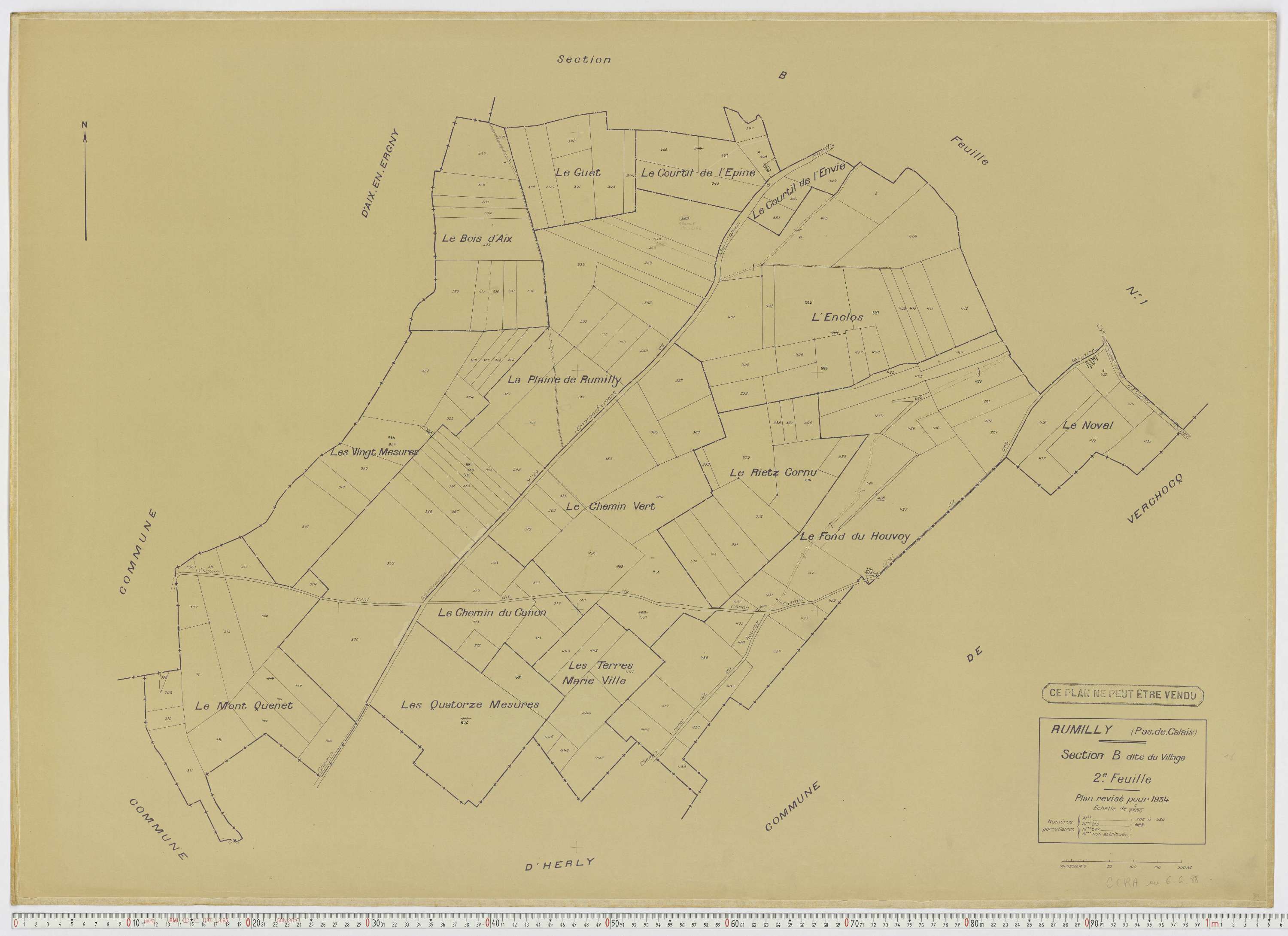 Rumilly - Section B, feuille 2.