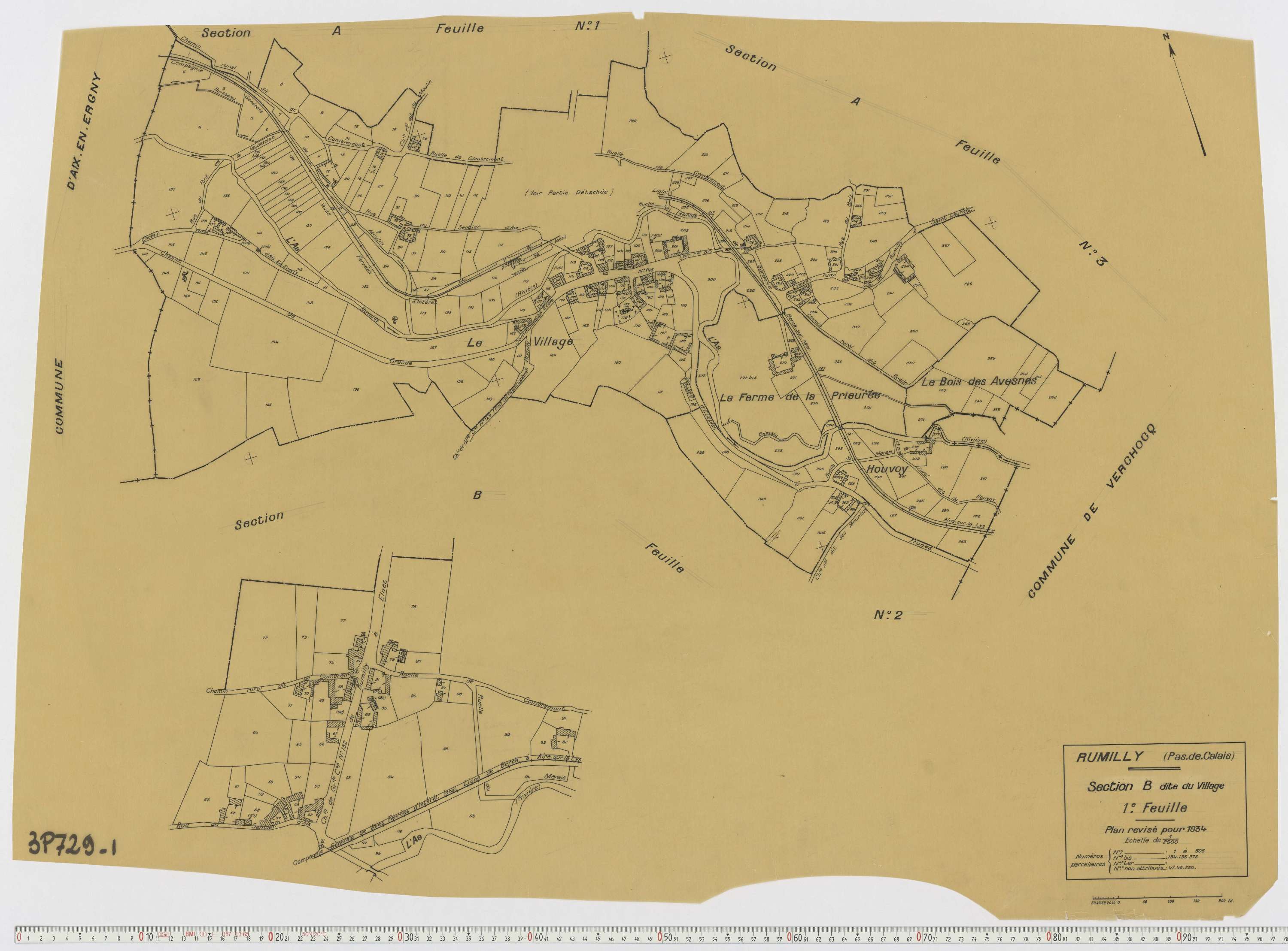 Rumilly - Section B, feuille 1.