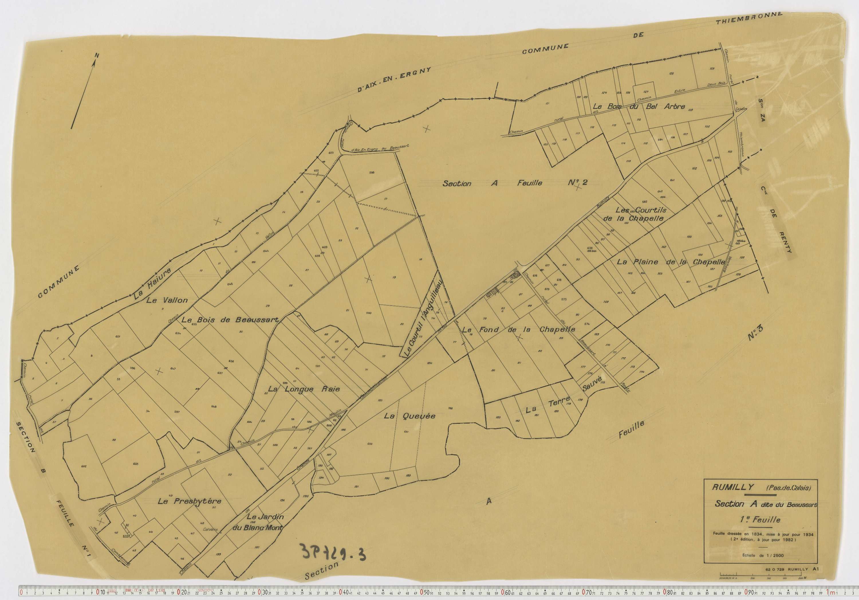 Rumilly - Section A, feuille 1.