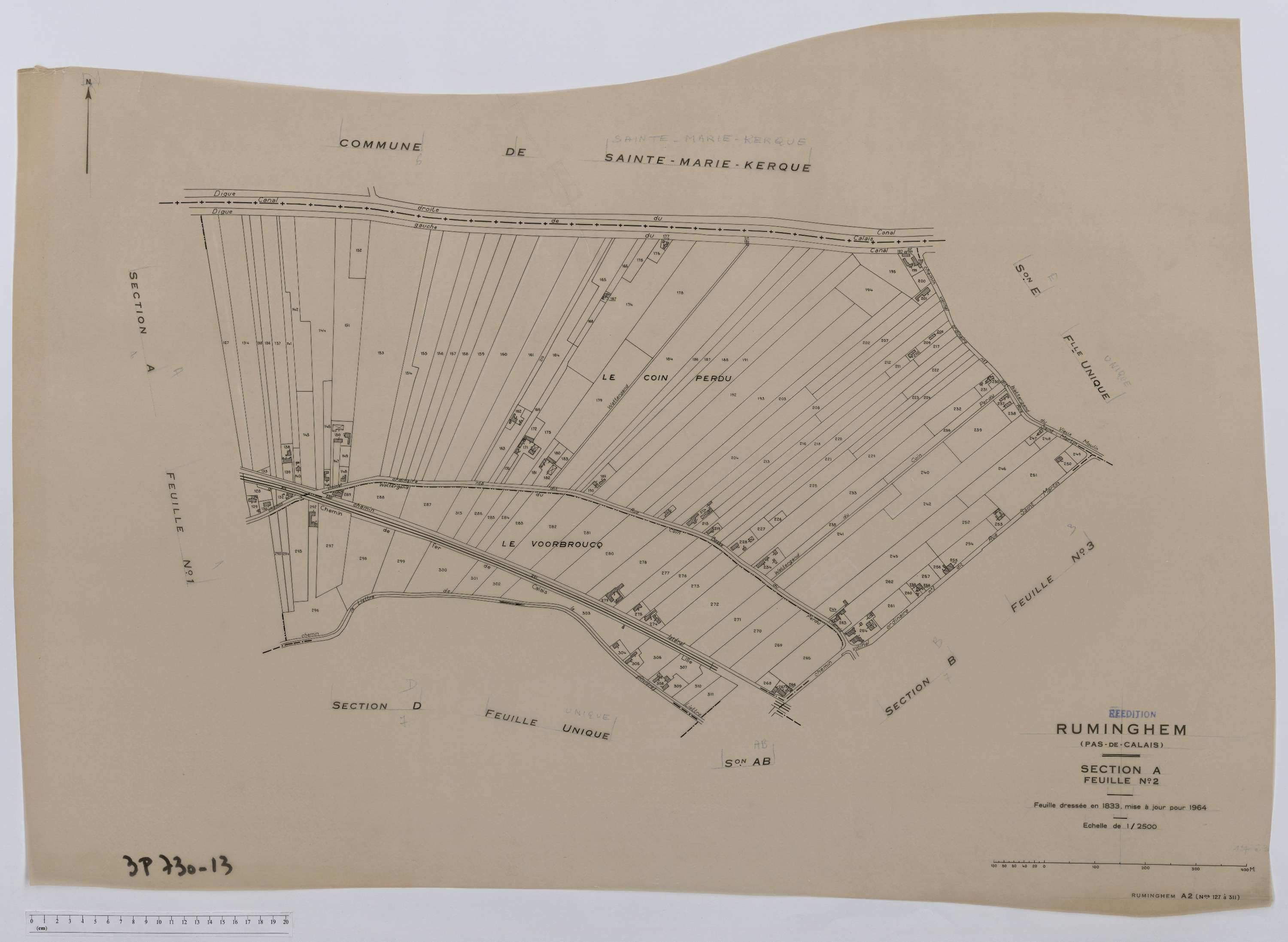 Ruminghem - Section A, feuille 2.