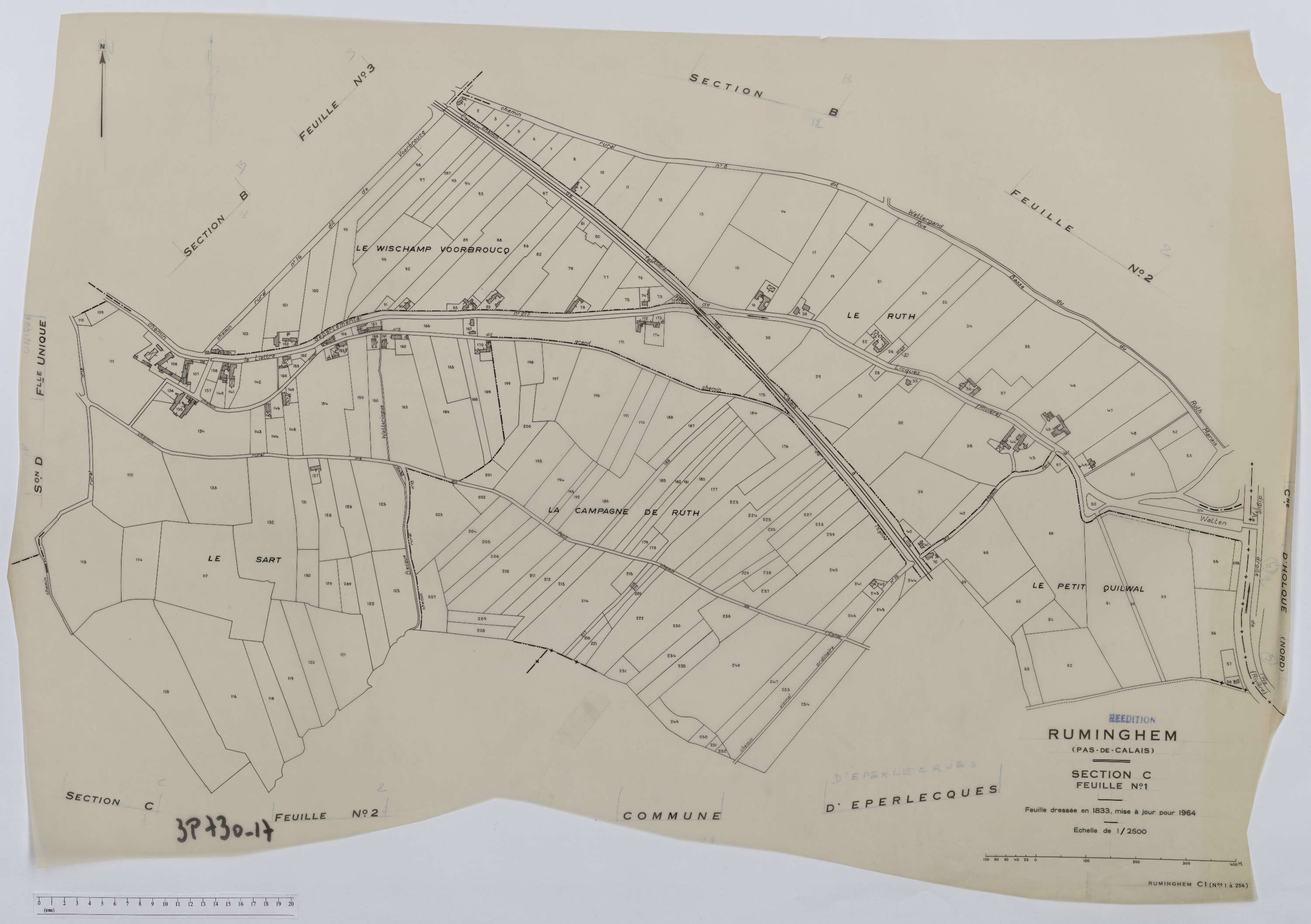 Ruminghem - Section C, feuille 1.