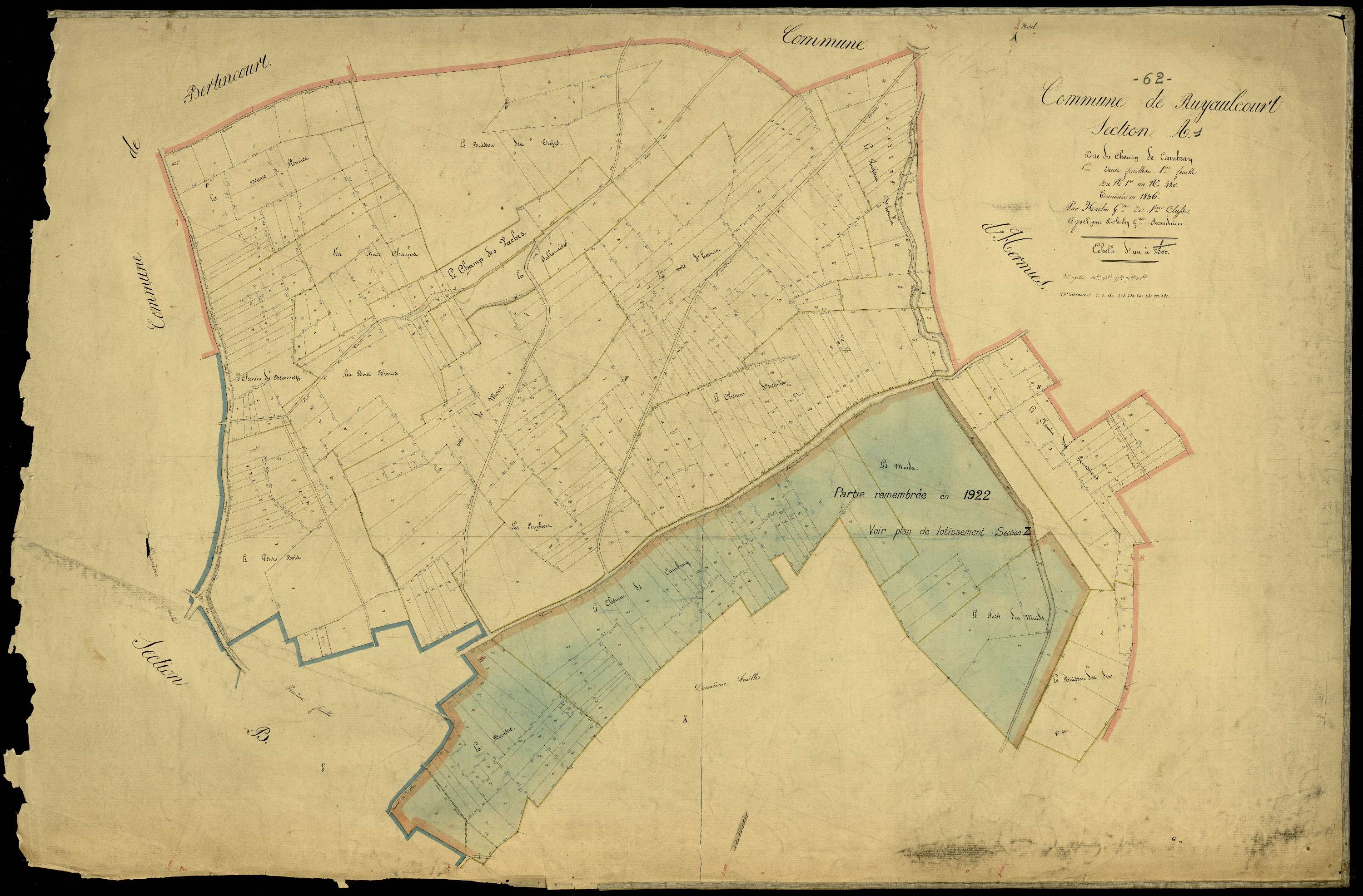 Ruyaulcourt - Section A, 1re feuille