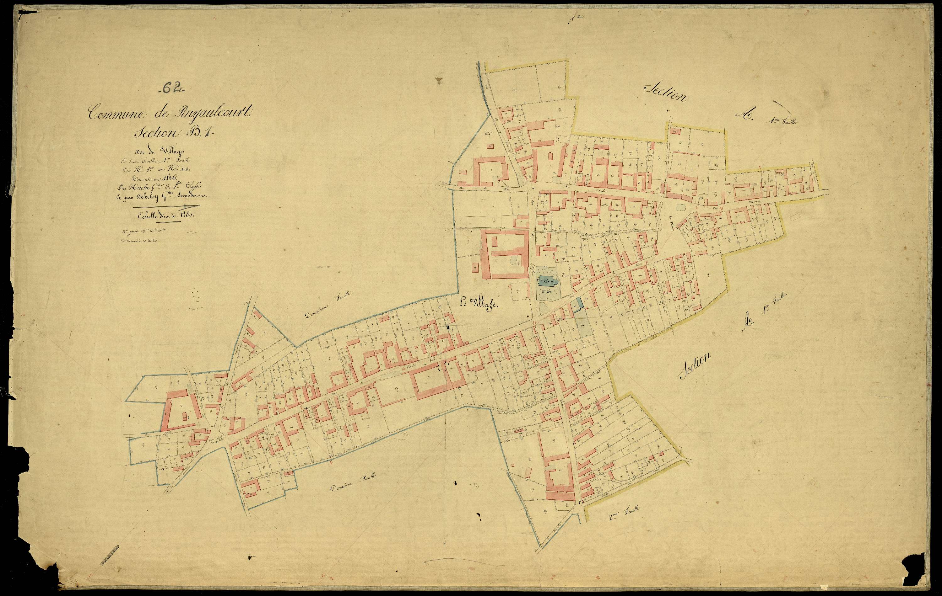 Ruyaulcourt - Section B, 1re feuille