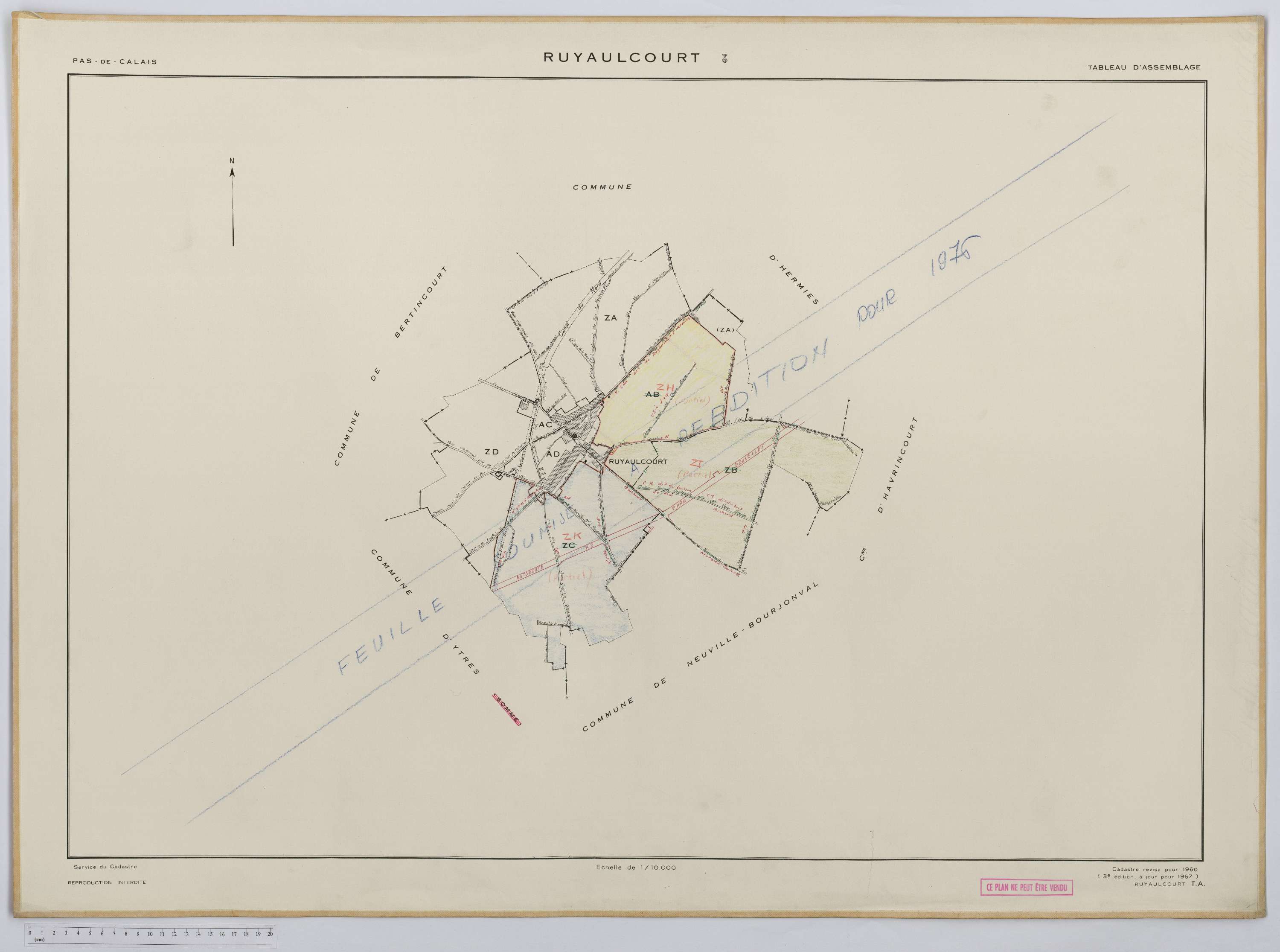 Ruyaulcourt - Tableau d'assemblage.