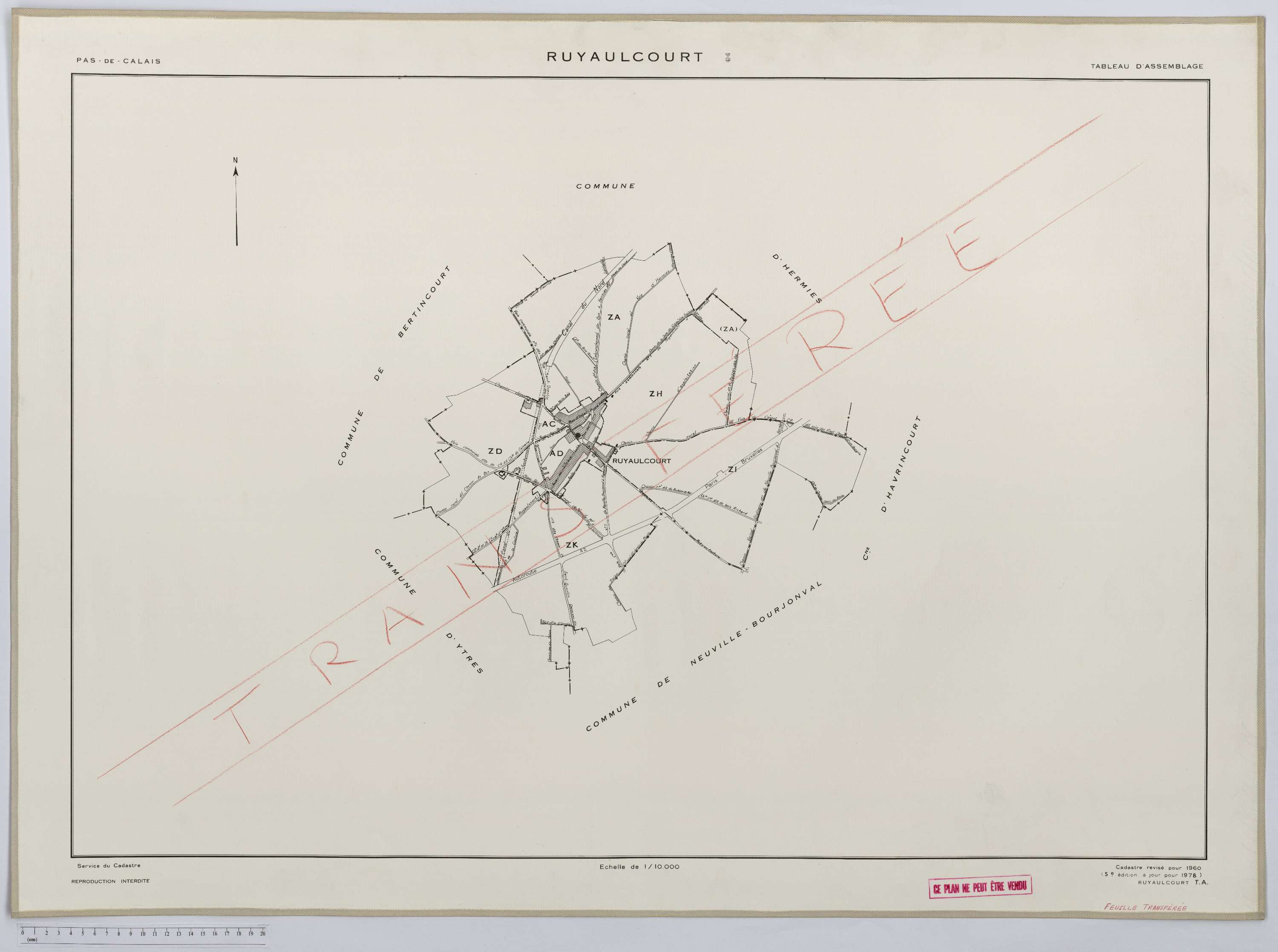 Ruyaulcourt - Tableau d'assemblage.