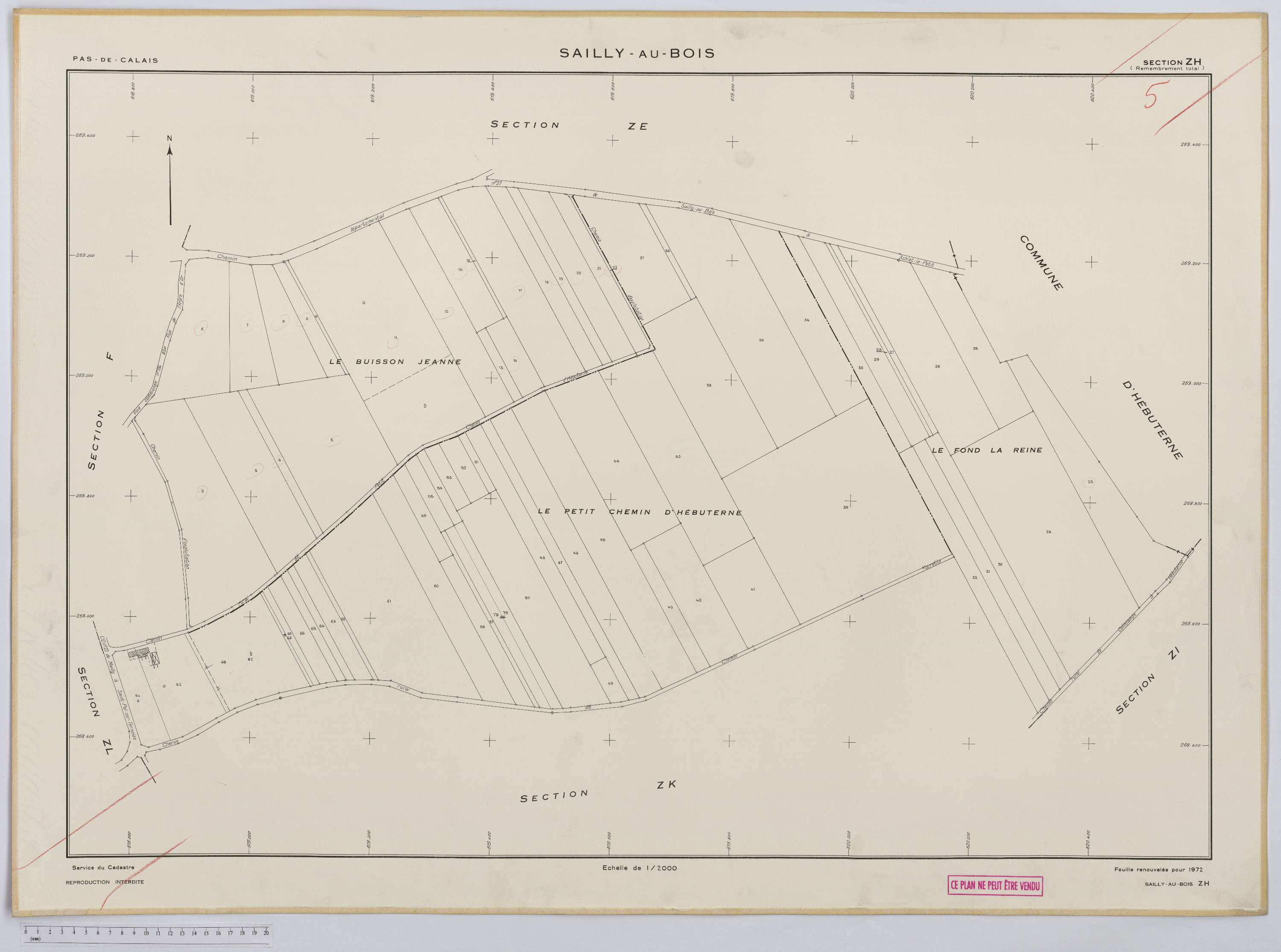 Sailly-au-Bois - Section ZH.