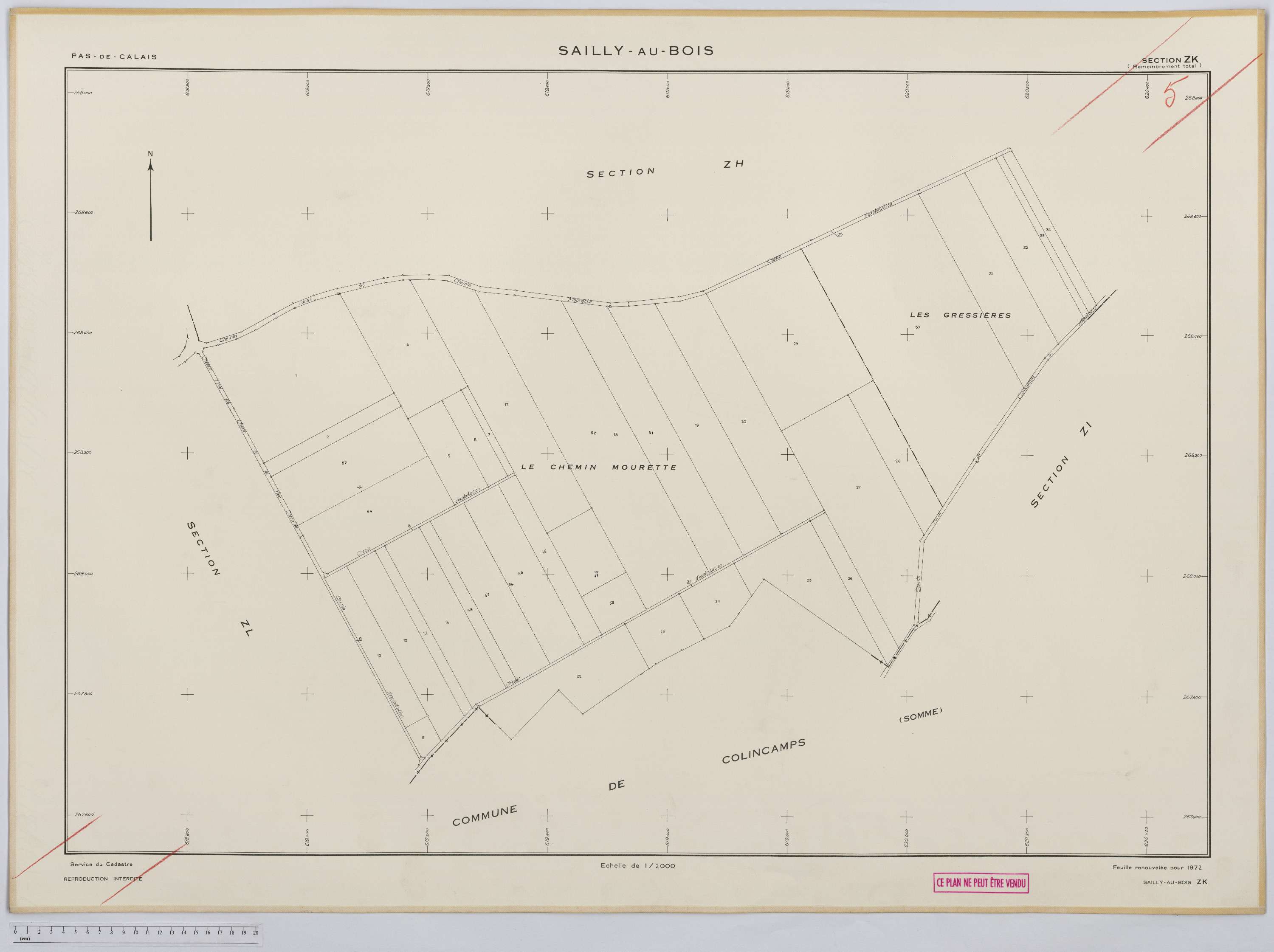 Sailly-au-Bois - Section ZK.
