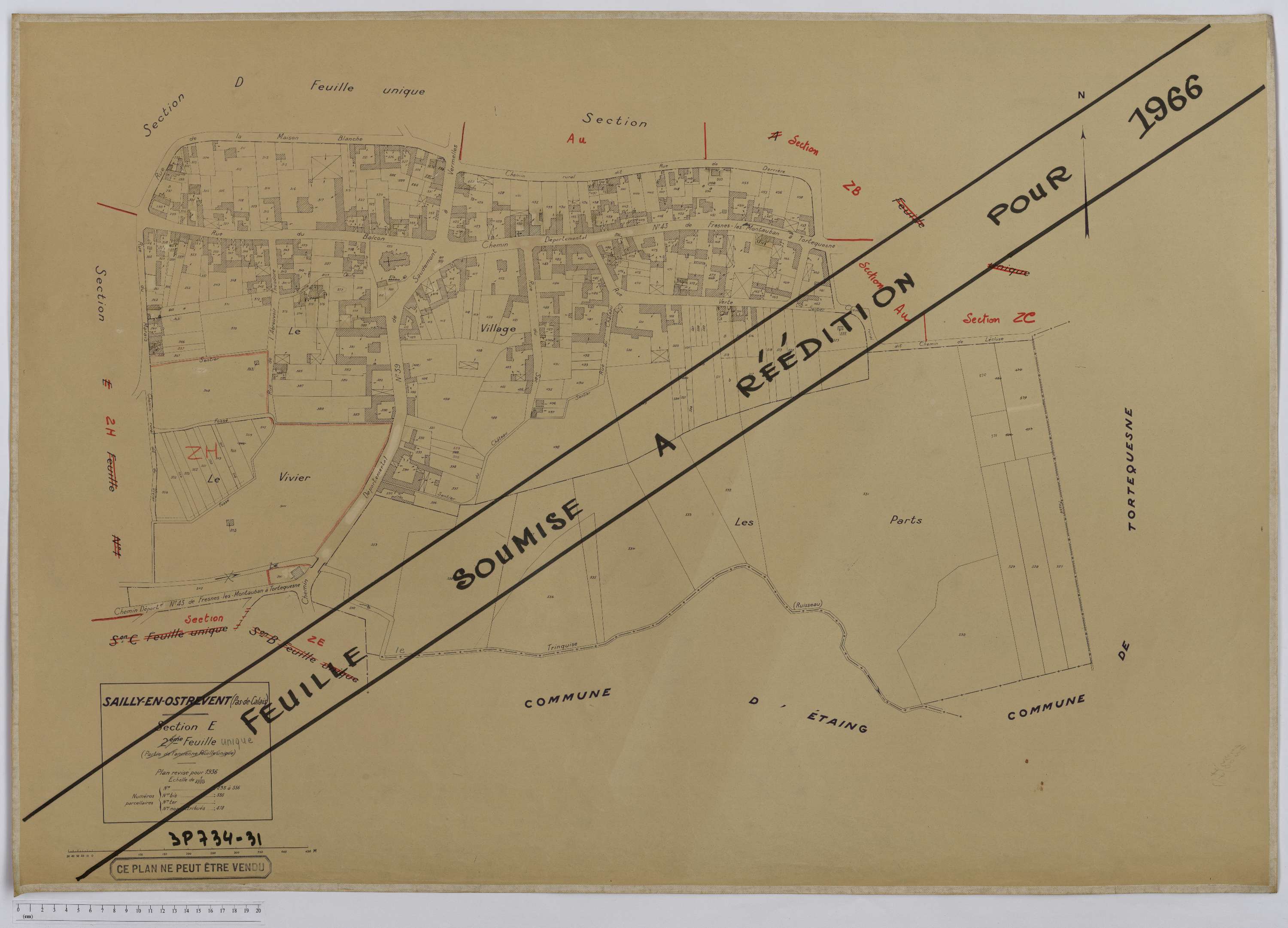 Sailly-en-Ostrevent - Section E, feuille 2.