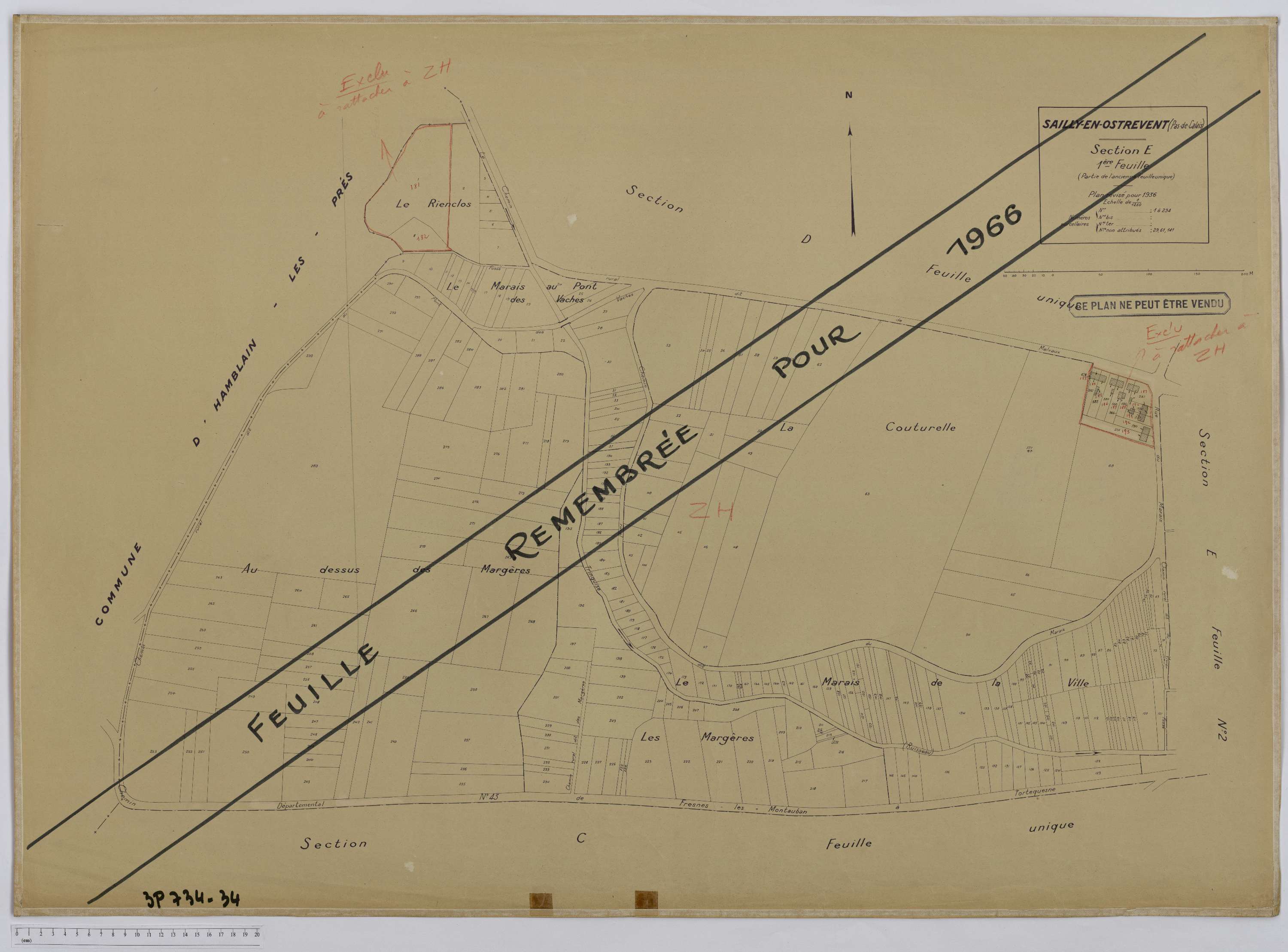 Sailly-en-Ostrevent - Section E, feuille 1.