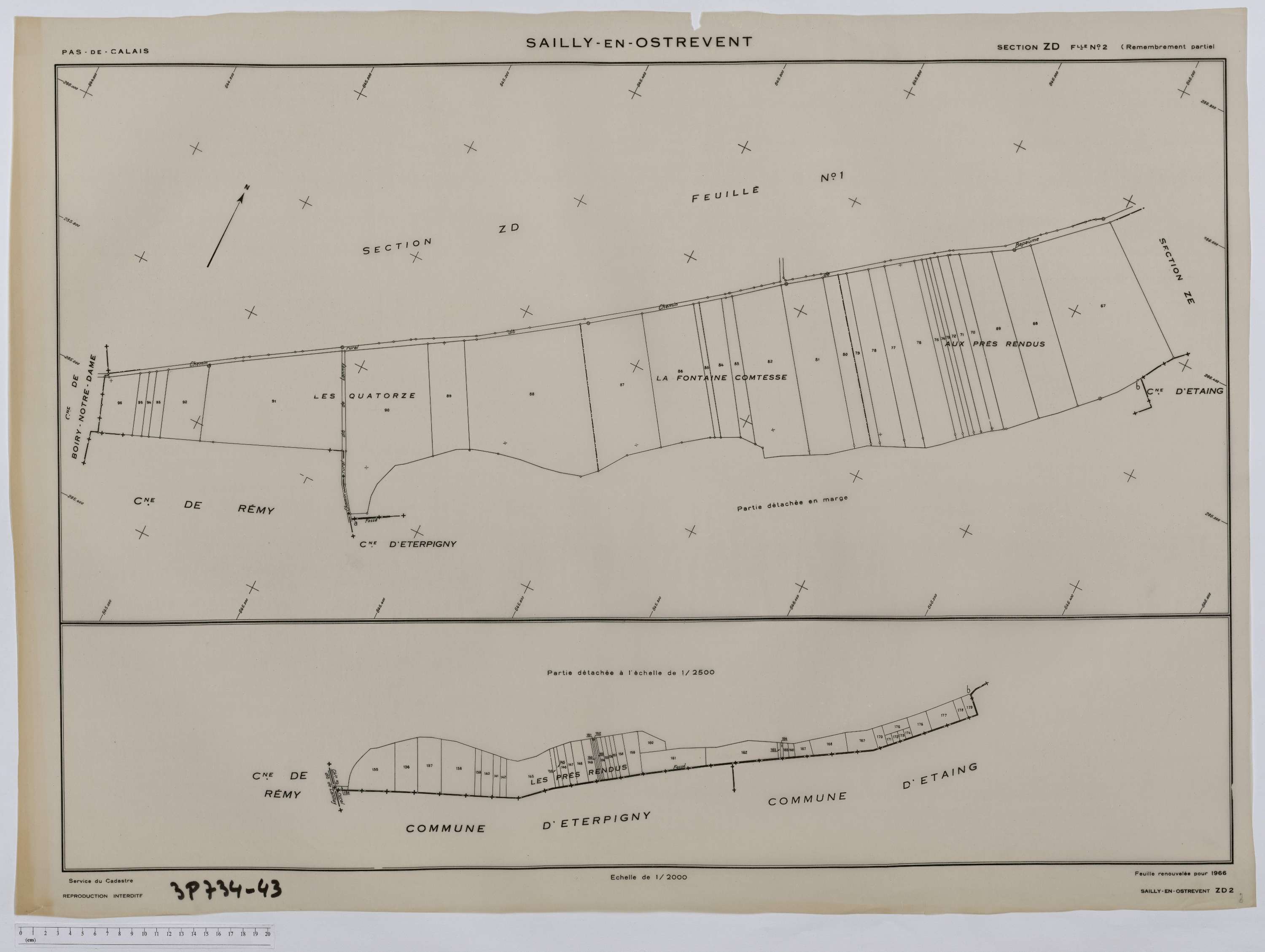 Sailly-en-Ostrevent - Section ZD, feuille 2.