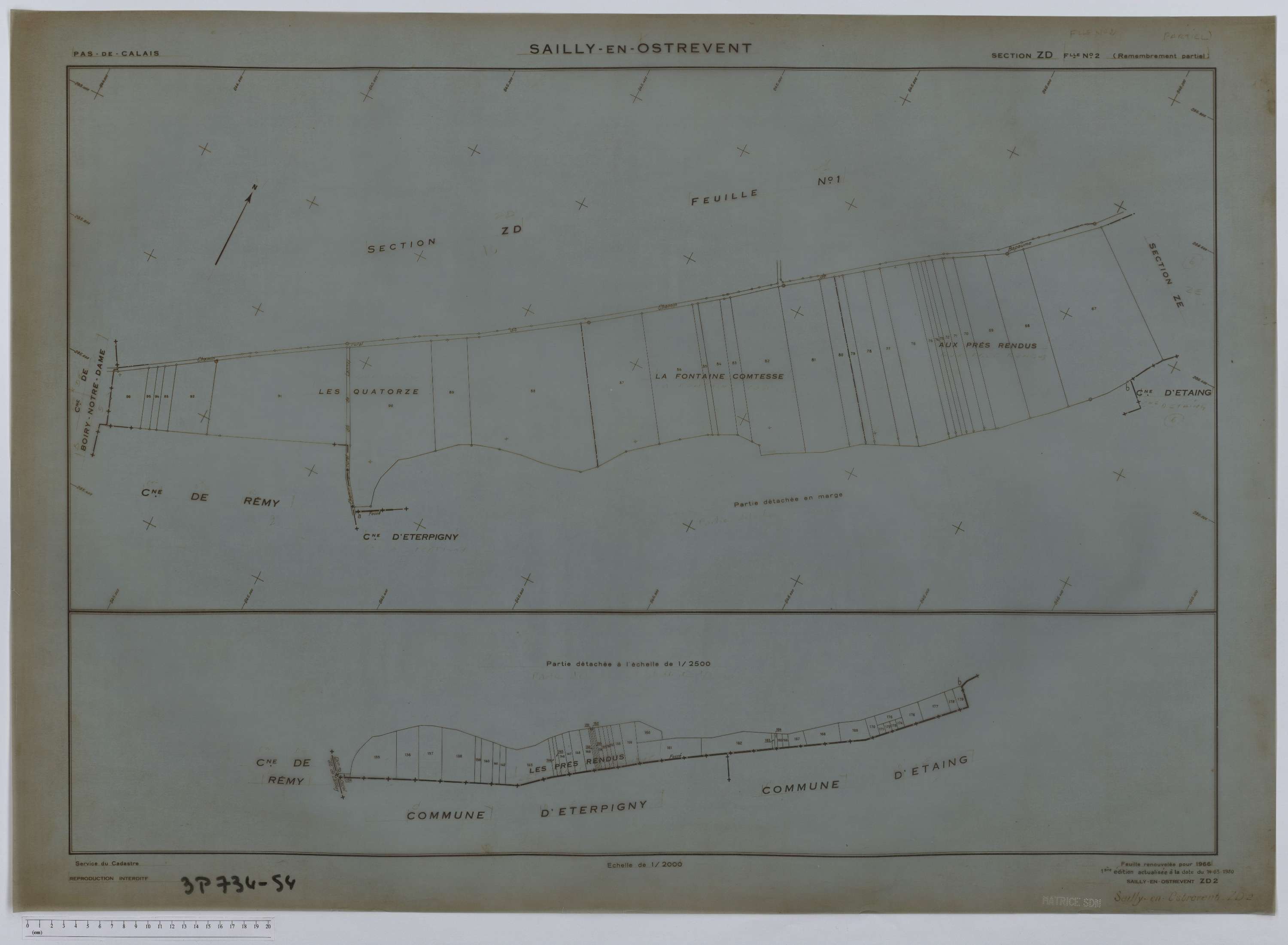 Sailly-en-Ostrevent - Section ZD, feuille 2.
