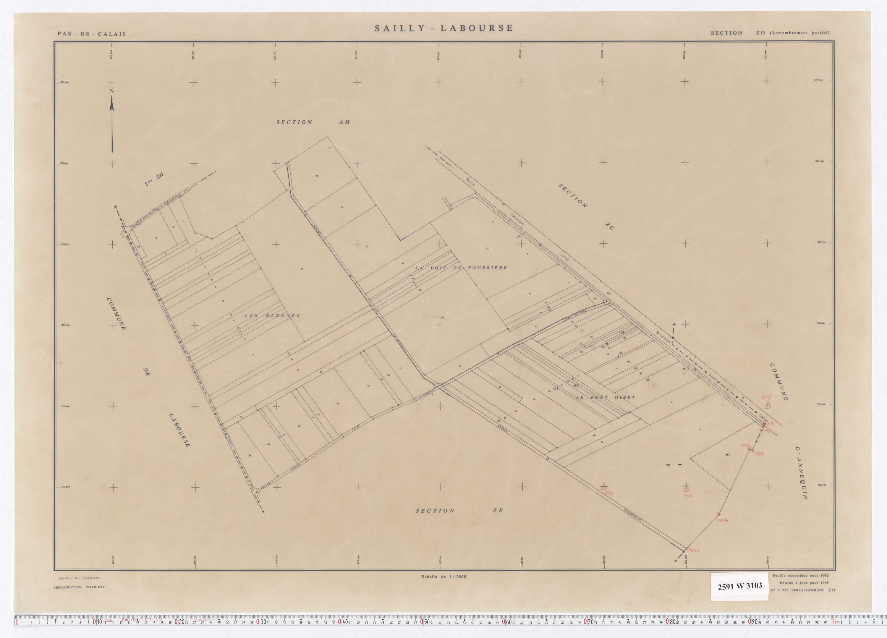 Sailly-Labourse - Section ZD.