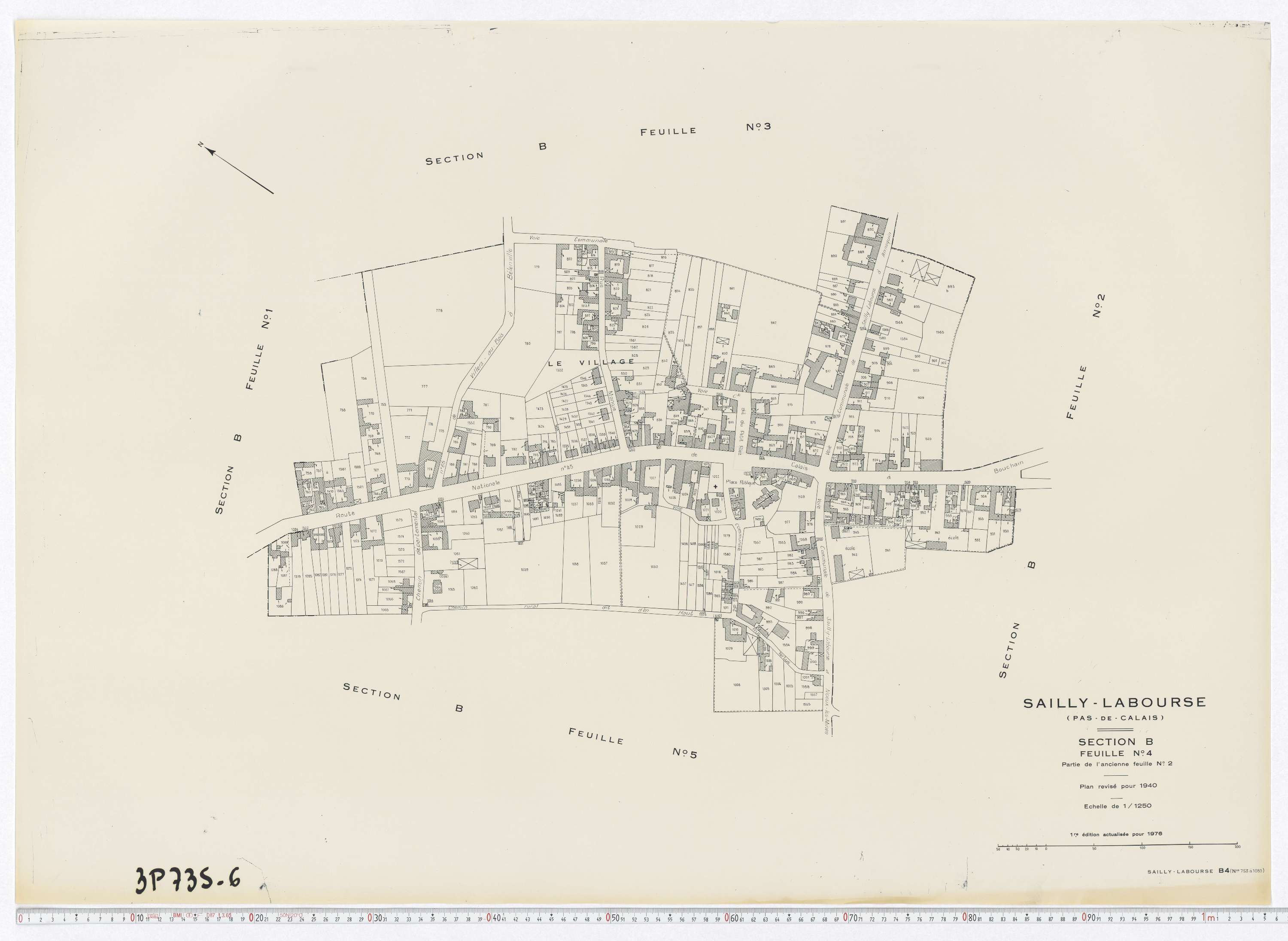Sailly-Labourse - Section B, feuille 4.