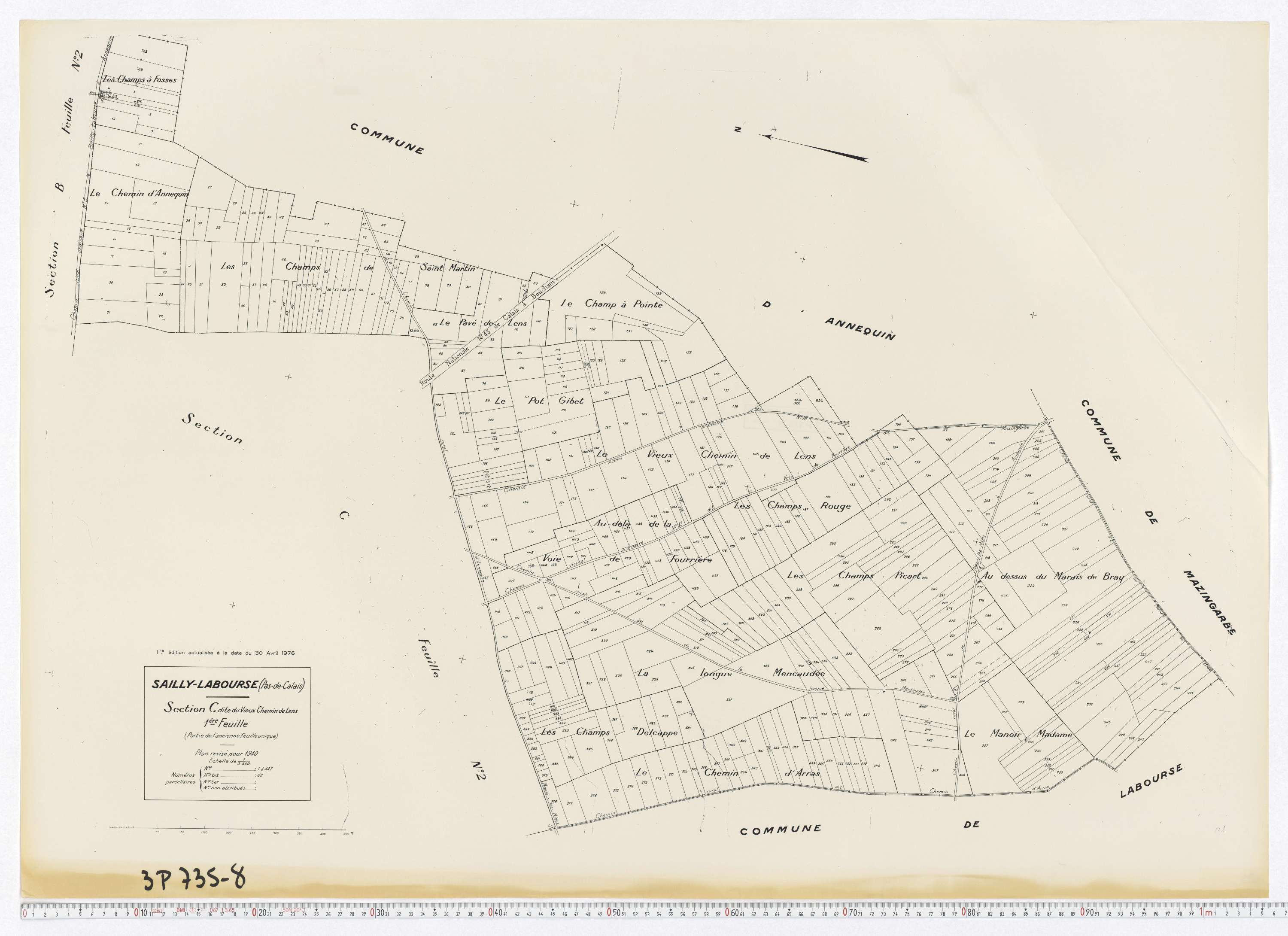 Sailly-Labourse - Section C, feuille 1.