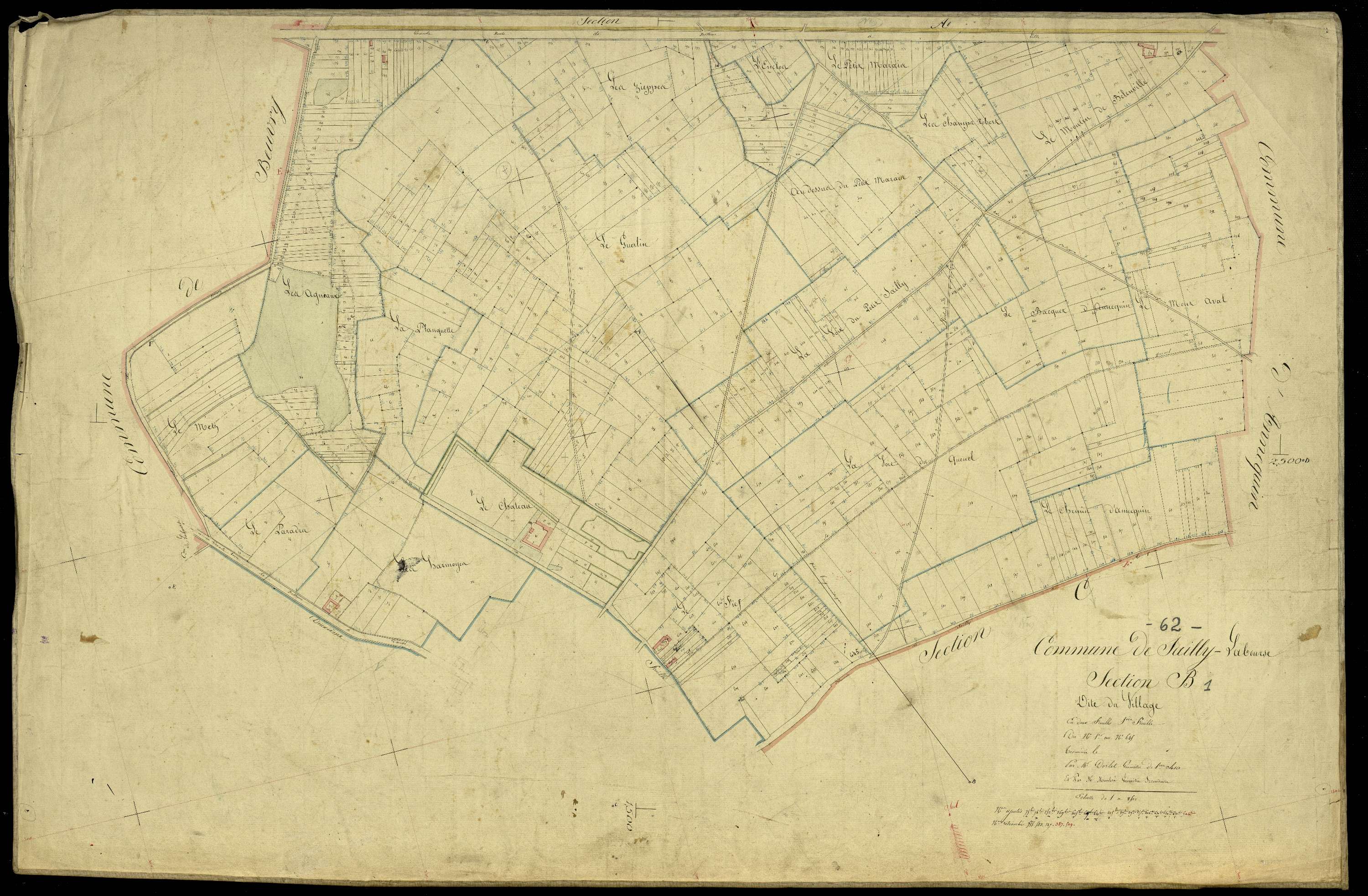 Sailly-Labourse - Section B, 1re feuille