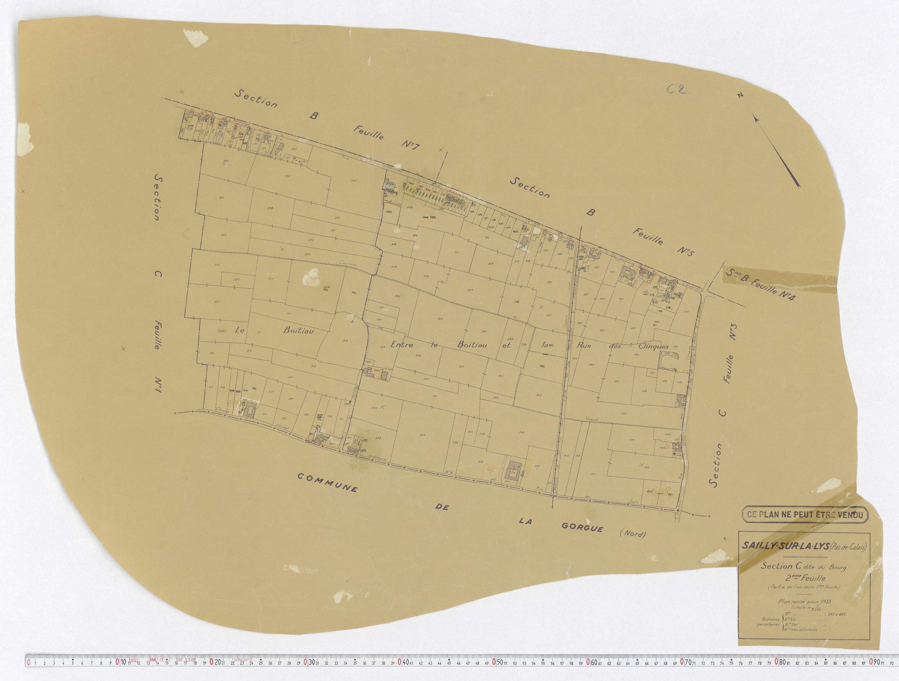 Sailly-sur-la-Lys - Section C, feuille 2.