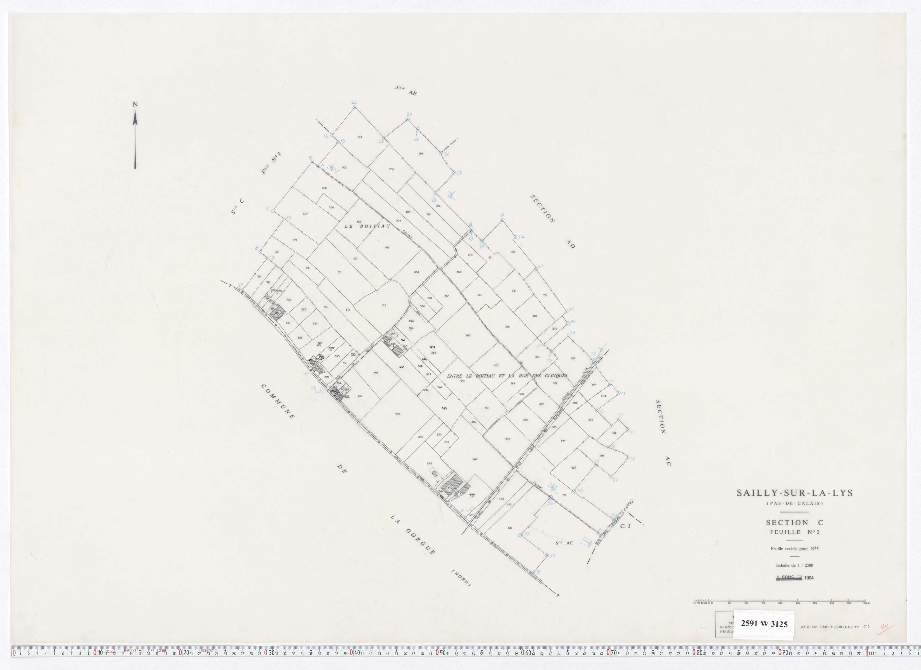 Sailly-sur-la-Lys - Section C, feuille 2.