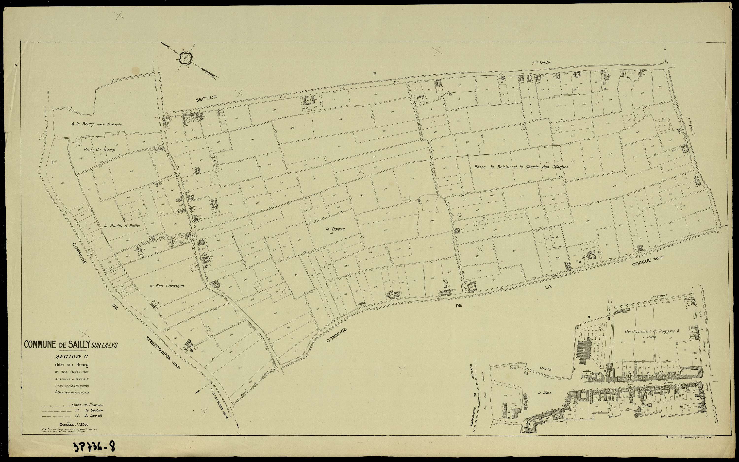 Sailly-sur-la-Lys - Section C, 1re feuille