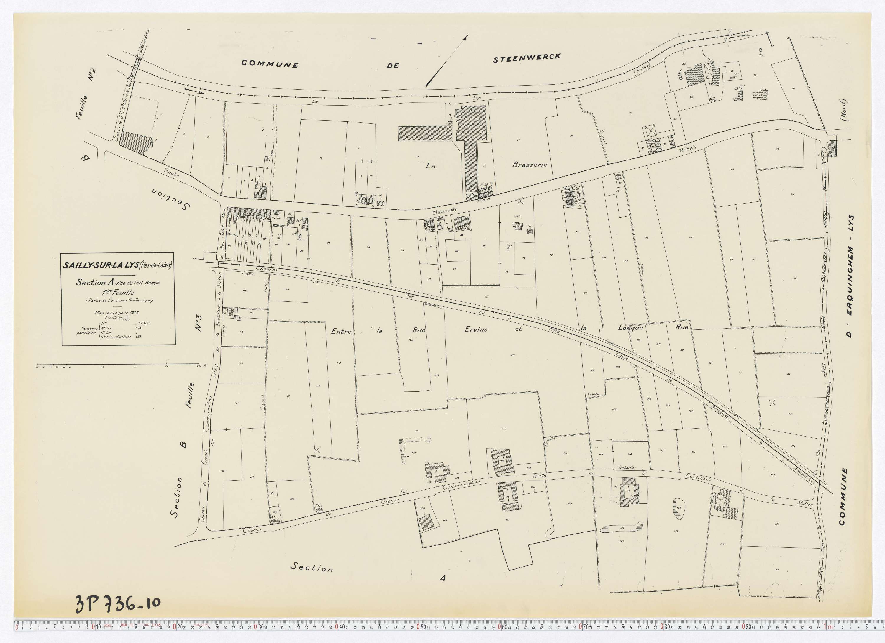 Sailly-sur-la-Lys - Section A, feuille 1.