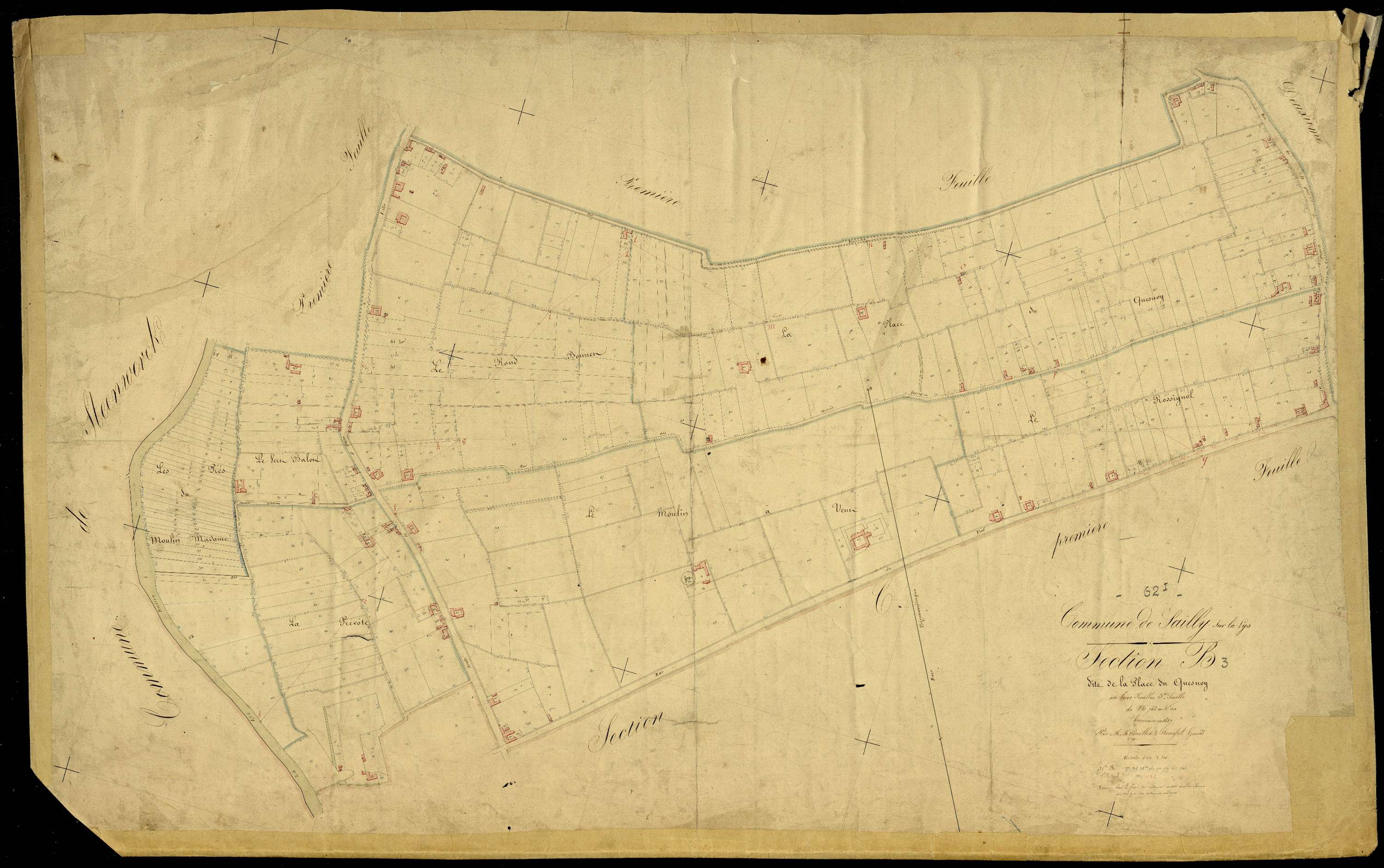 Sailly-sur-la-Lys - Section B, 3e feuille