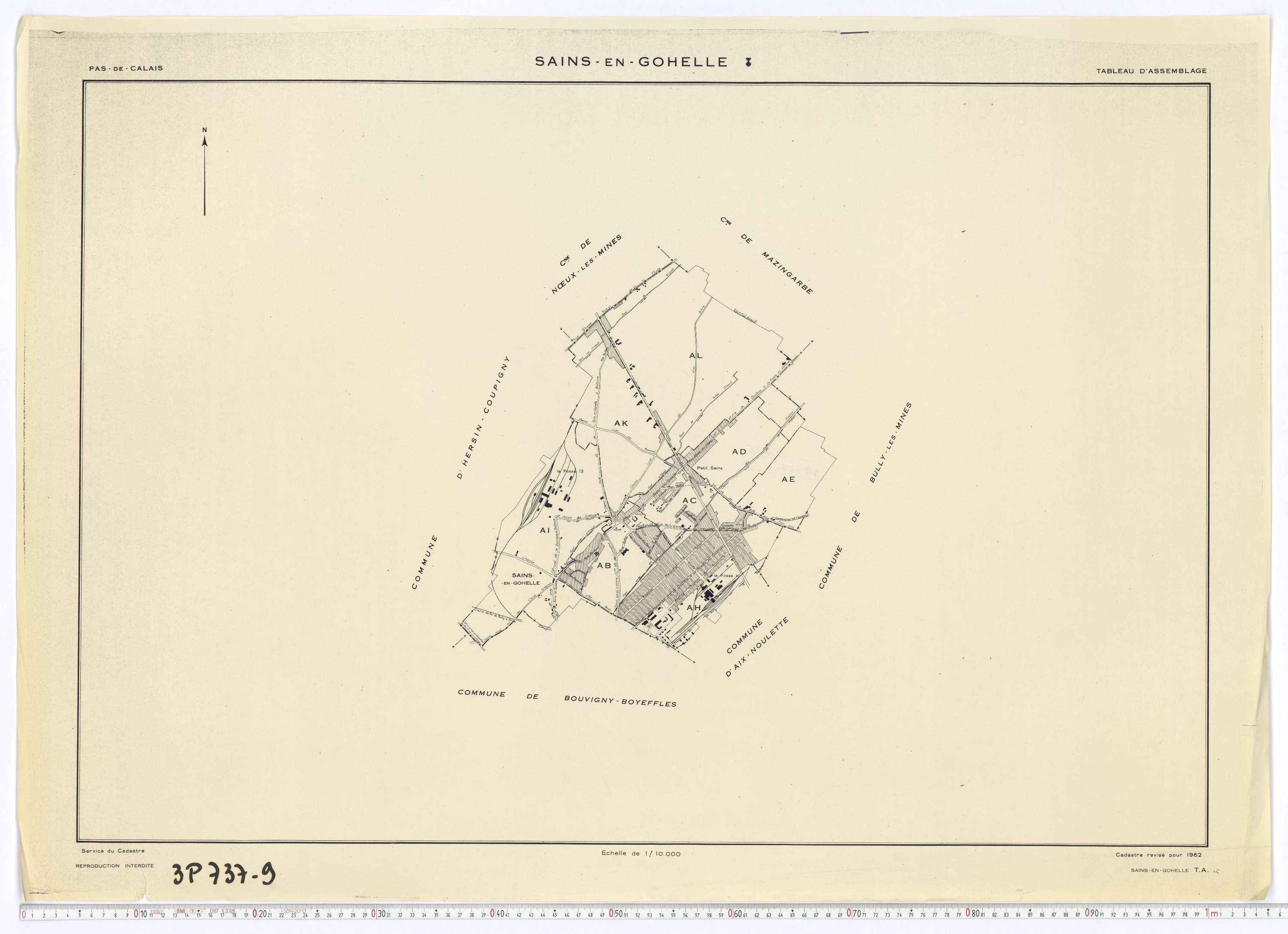 Sains-en-Gohelle - Tableau d'assemblage.